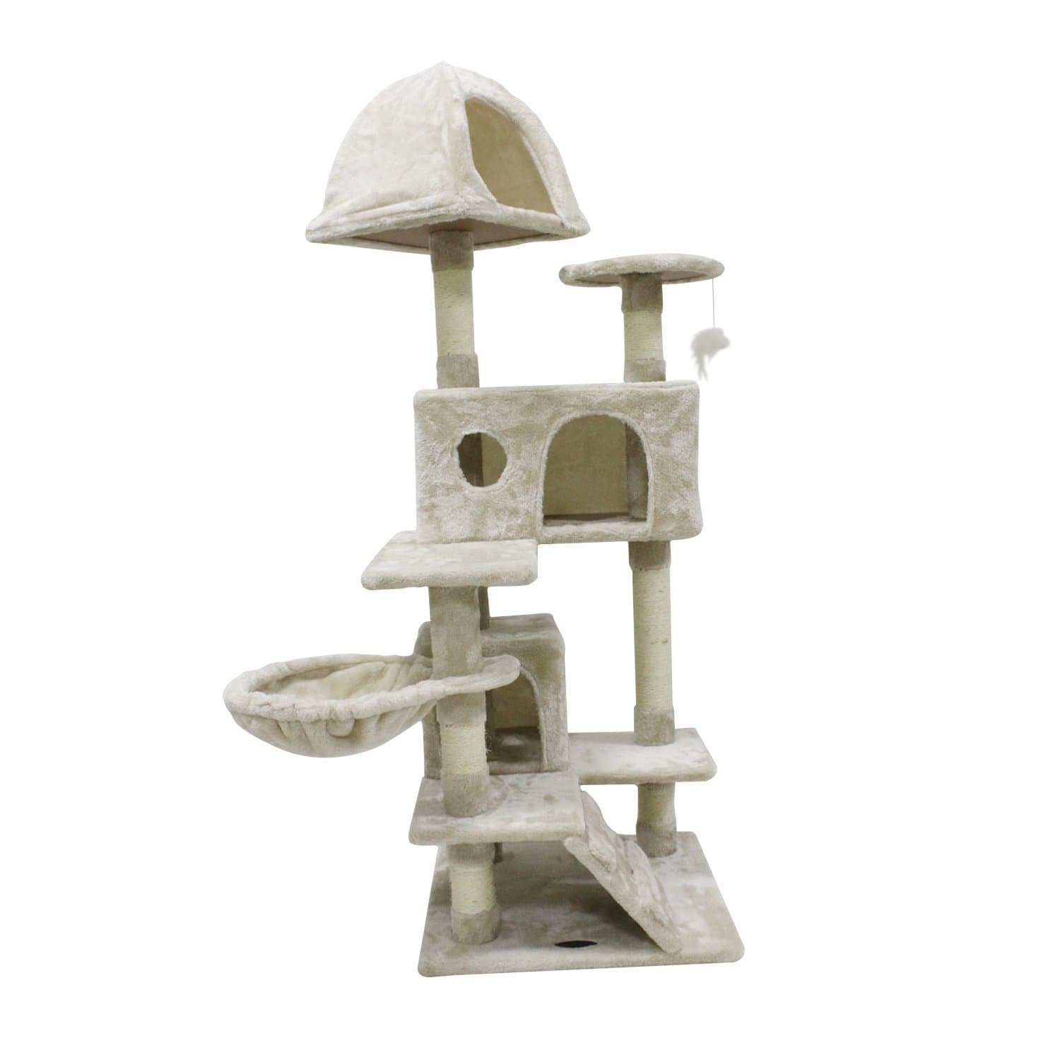 CUPETS Cat Tree Cat Climber with Scratching Post,Activity Tree Pet Products for Cats and Kittens Beige