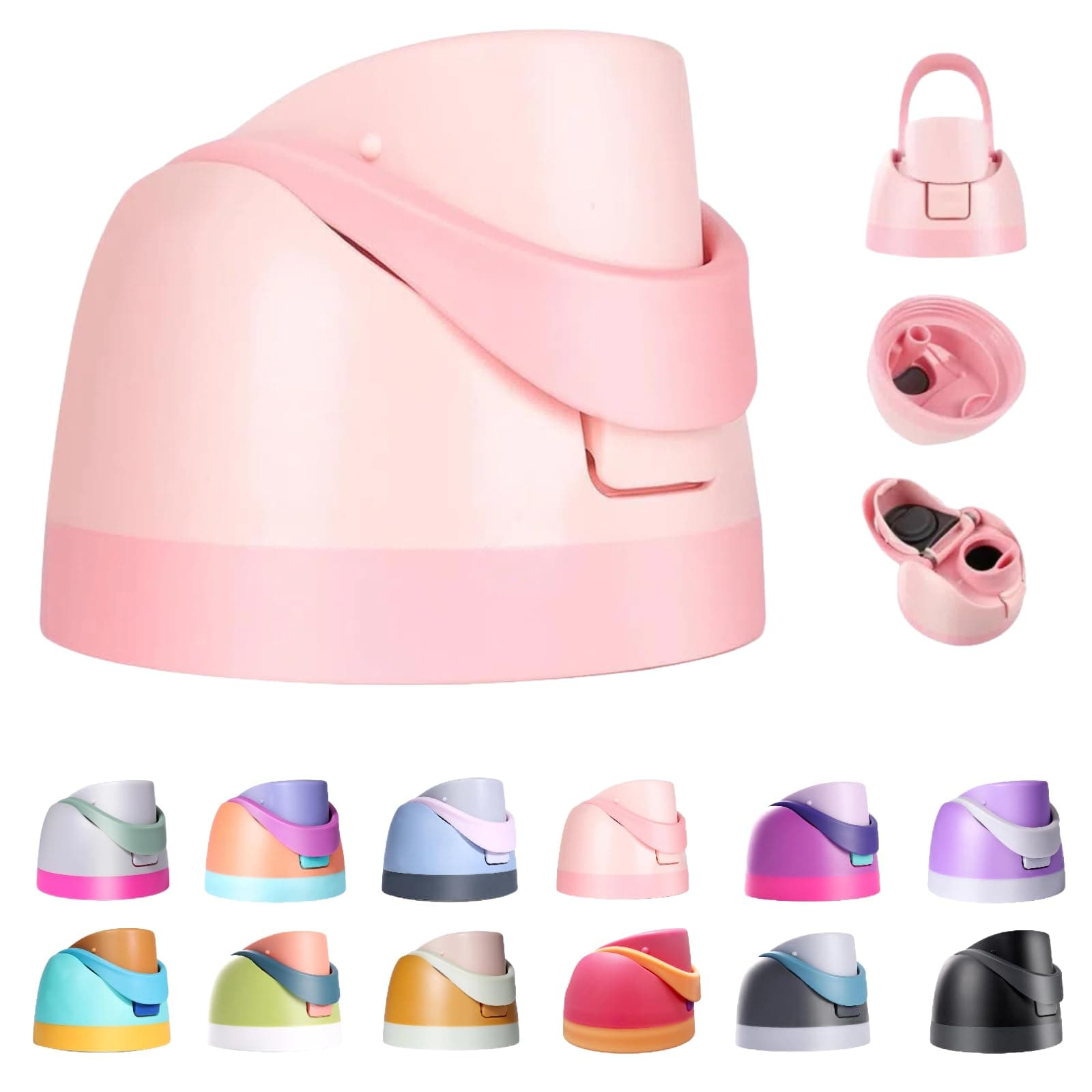 Replacement Lid for Owala, Compatible with Owala Cup 16oz 24oz 32oz 40oz, One Button Water Bottle Top Replacement Lid, Leakproof, BPA-Free Cap Replacement (Pink)