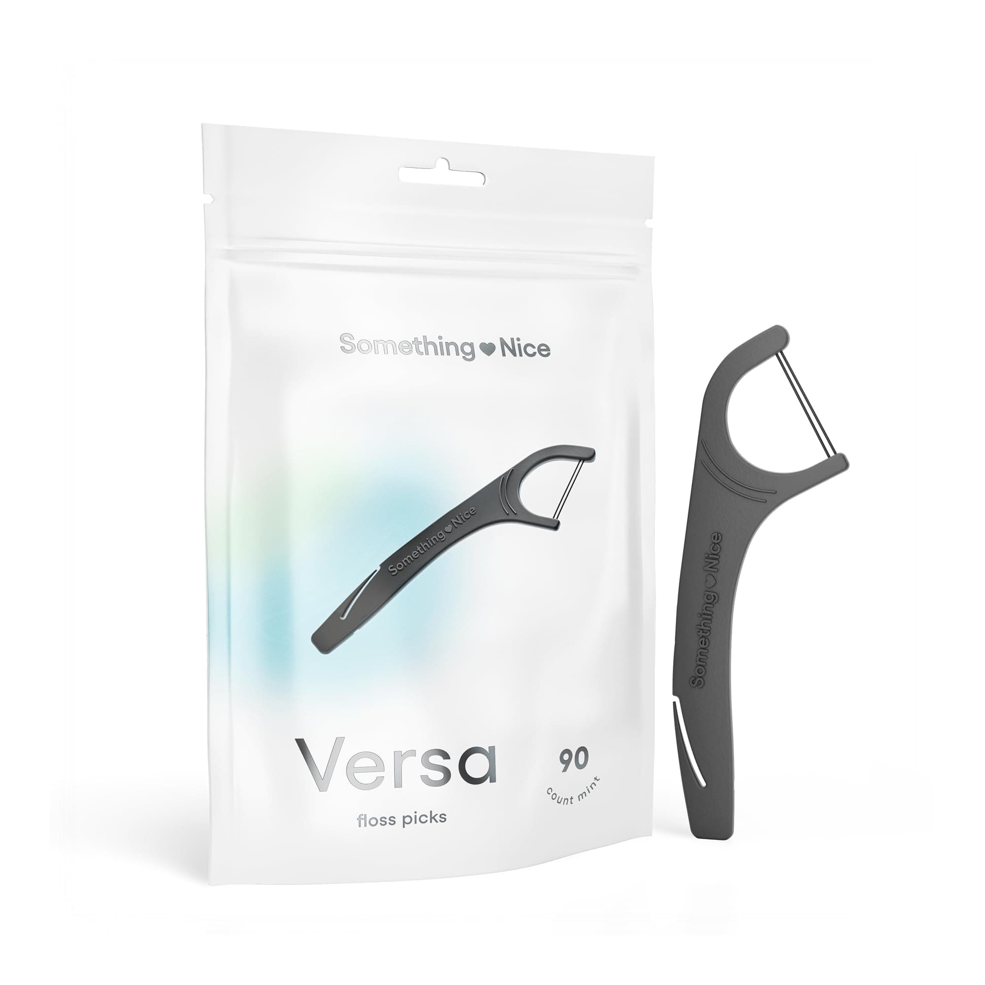 Versa Floss Picks - Minty Fresh Twin Floss for Extra Strength with Mint Flavour - Dental Floss Picks with Tongue Scraper | Flossers with Xylitol for Enhanced Protection 90-Pack