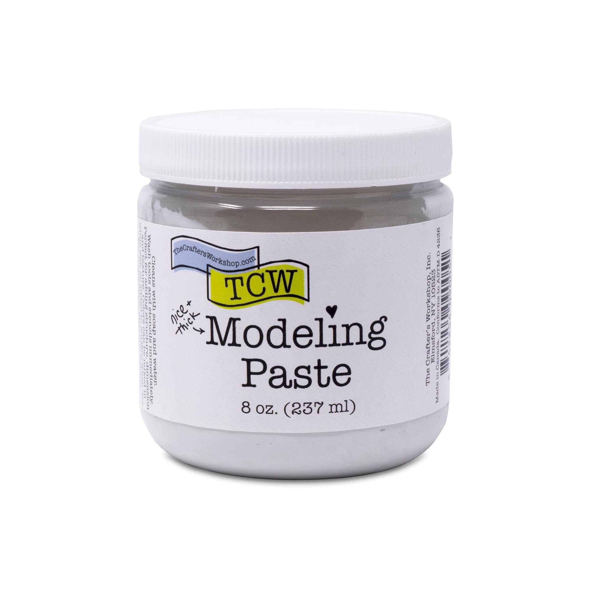Modeling Paste for Textured Art - Dimensional Paste for Stenciling, Acrylic Painting - White - Boutique Quality, 8 oz Ja