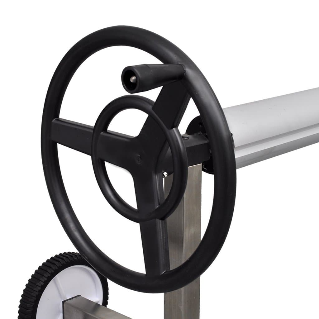 Pool Cover Reel with Steel Base