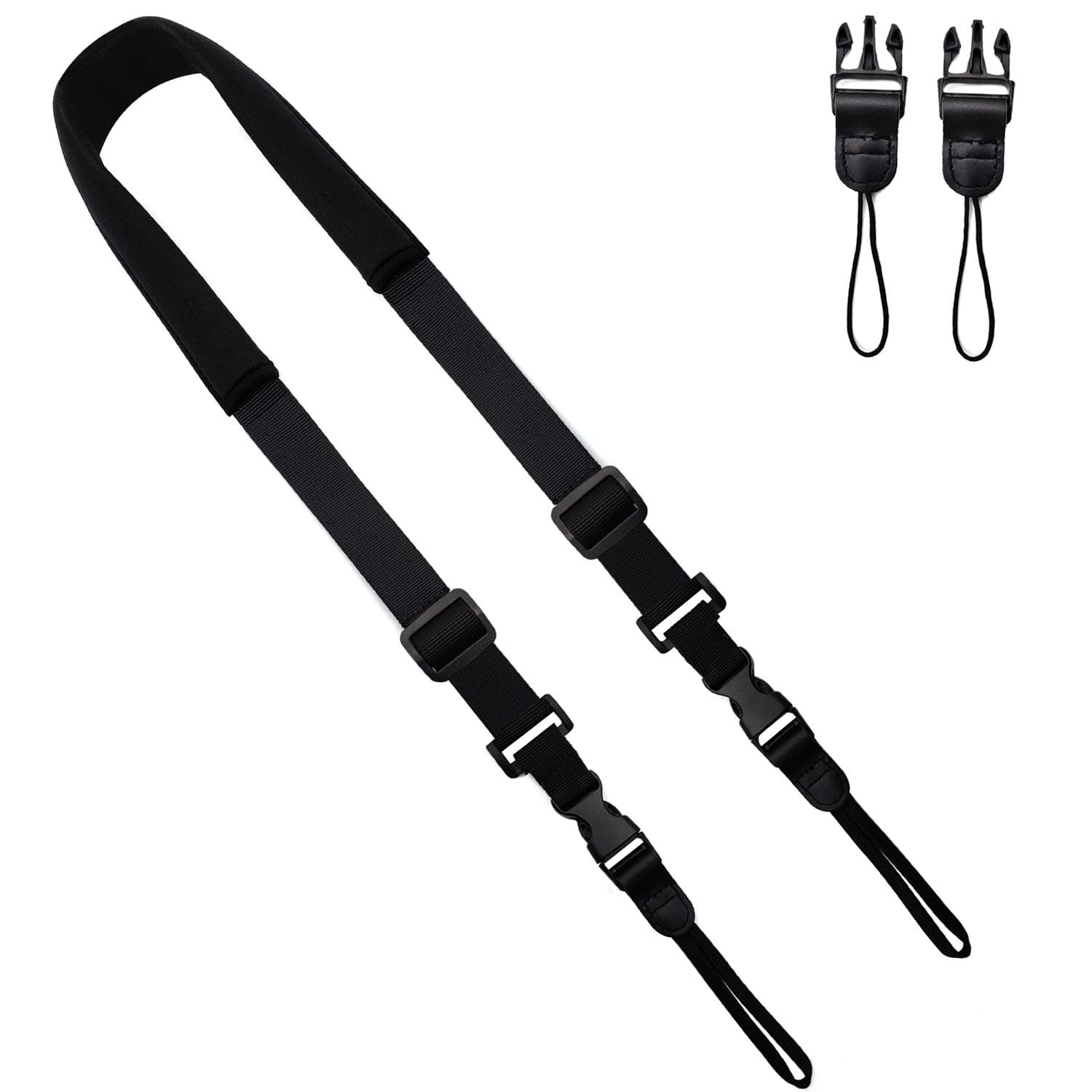 Camera Shoulder Neck Straps with Quick Release Heavy Duty Black Camera Belts for All DSLR Camera