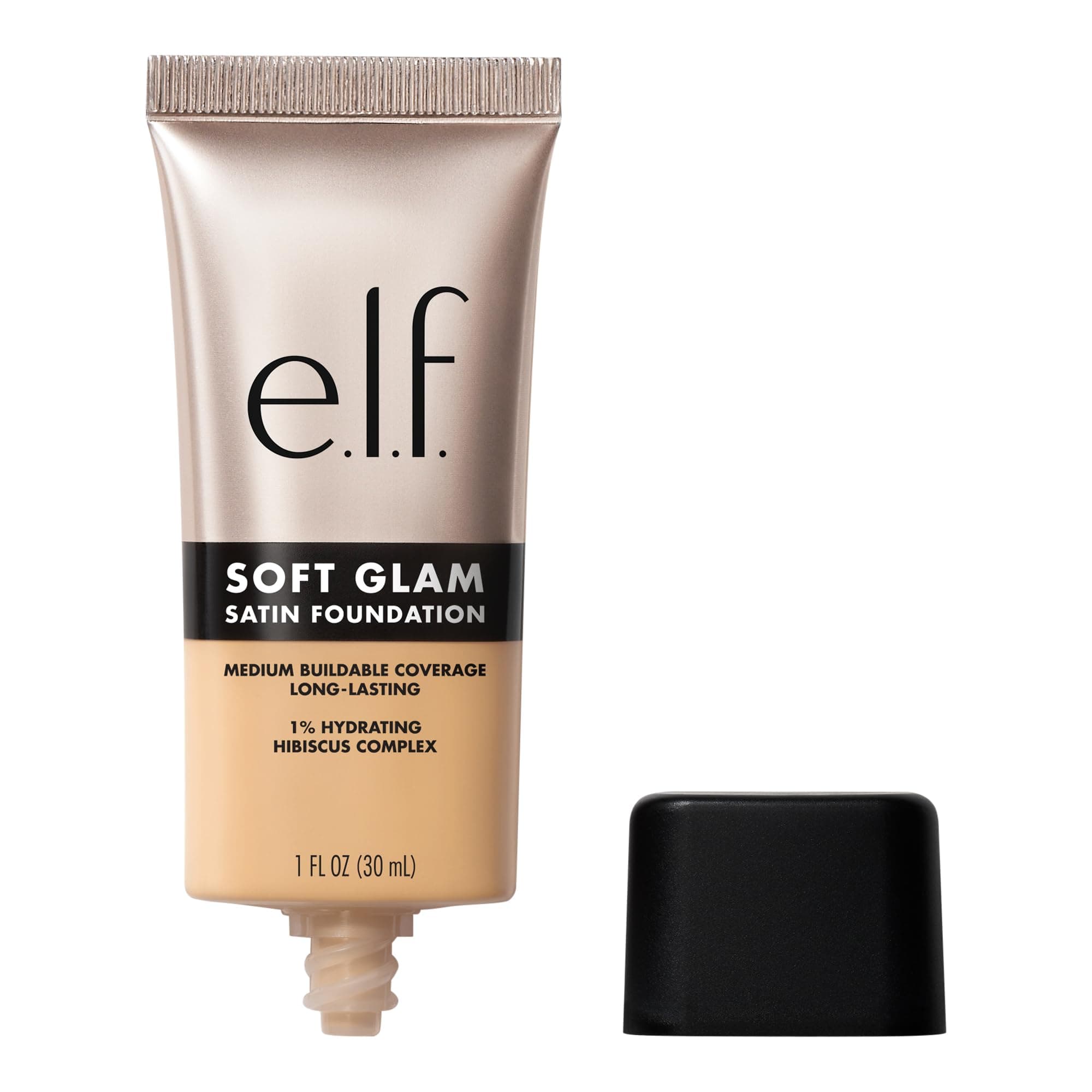 e.l.f. Soft Glam Foundation, Medium Coverage, Long-Lasting & Buildable Foundation For A Smooth, Satin Finish, Vegan & Cruelty-Free, 24 Light Warm