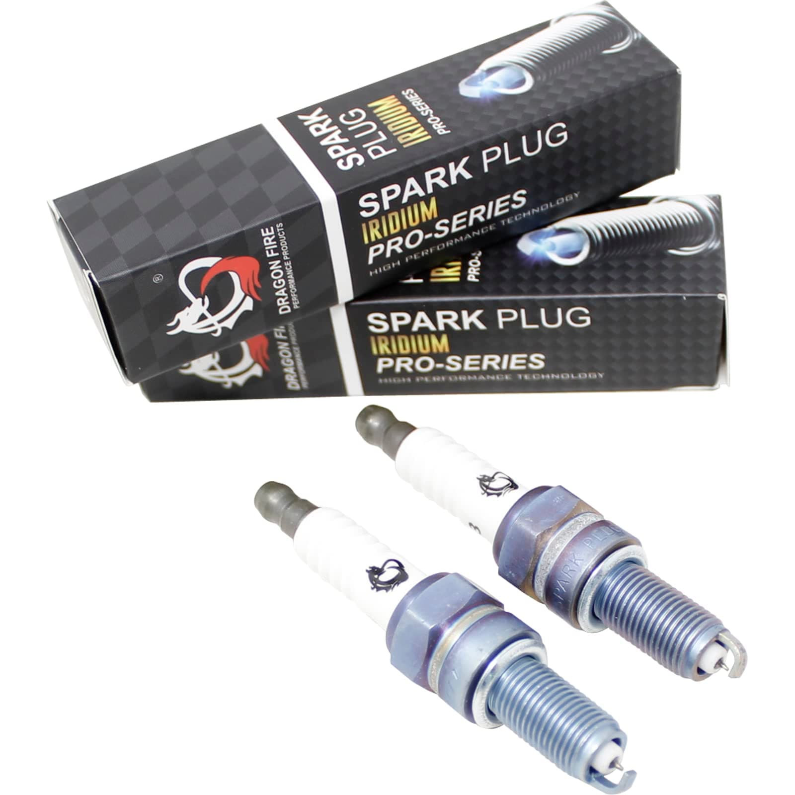 Dragon FIRE Performance Iridium Spark Plugs 2pcs Compatible with 2011-2020 Polaris ACE General Ranger RZR XP S 570 900 1000 Replaces NGK 95897 MR7F OEM Fit DFSP1003-2