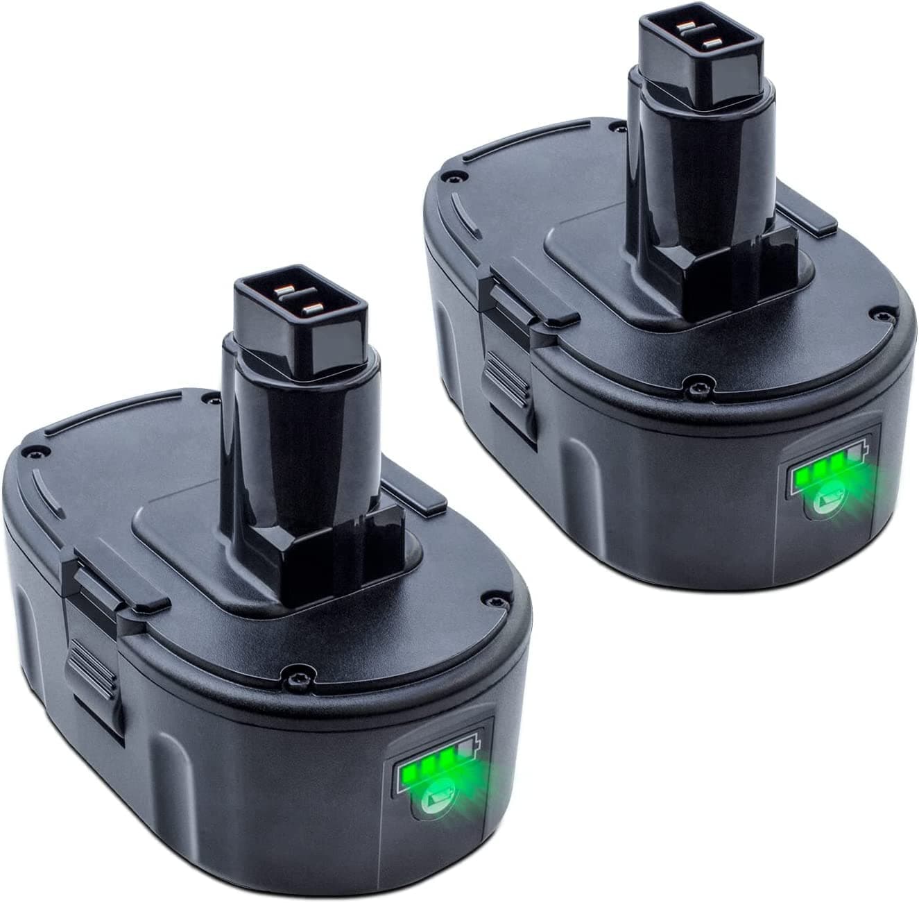 2Pack 6.5Ah Lithium-Ion Battery Replacement for Dewalt 18V XRP Ni-Cad DC9096 DC9098 DC9099 DE9039 DE9095 DE9096 DE9098 DW9095 DW9096 DW9098 DE9503