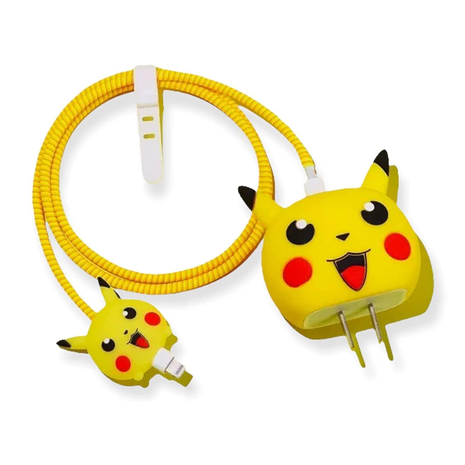 FACTOTECH Protective Charging Case for iPhone 11/12/13/14/15/16/Pro Max,for 18W/20W Charger and Charging Cable,Have Durable Cable Sleeve -Pikachu 1