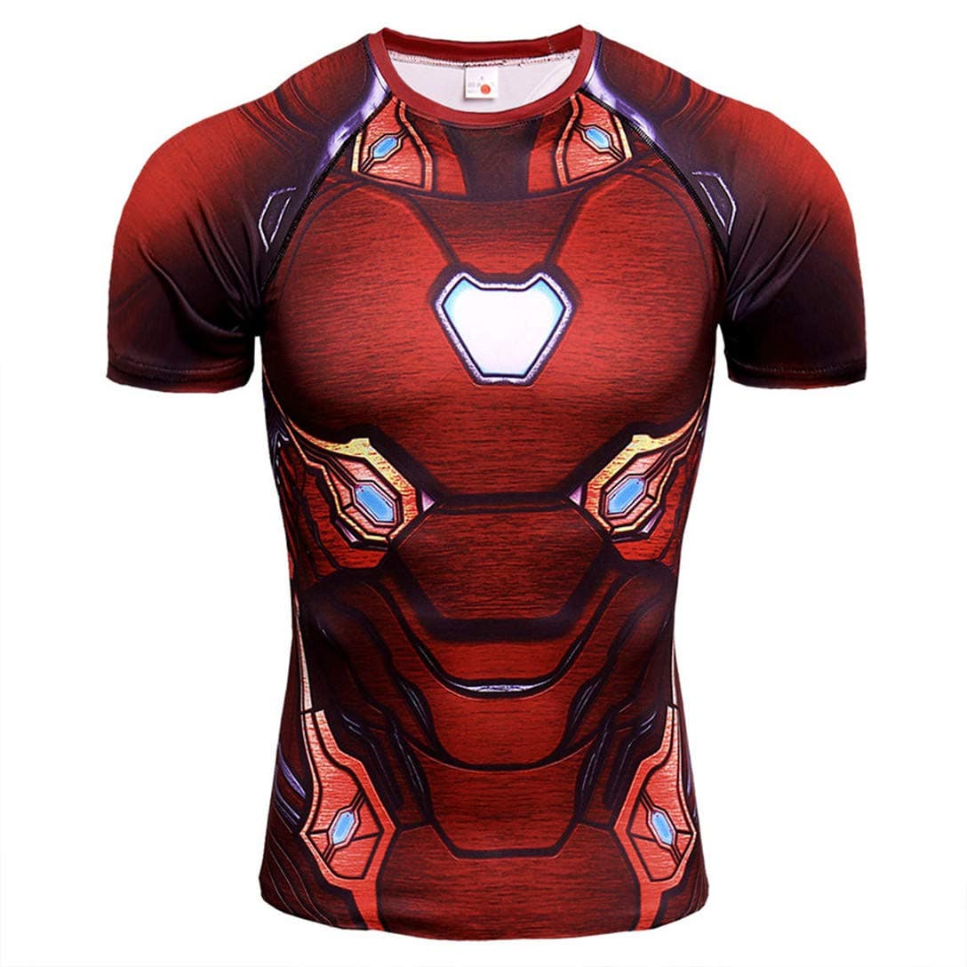 3D Super Hero Close-Fitting Quick-Drying Elastic Sport Cosplay T-Shirt