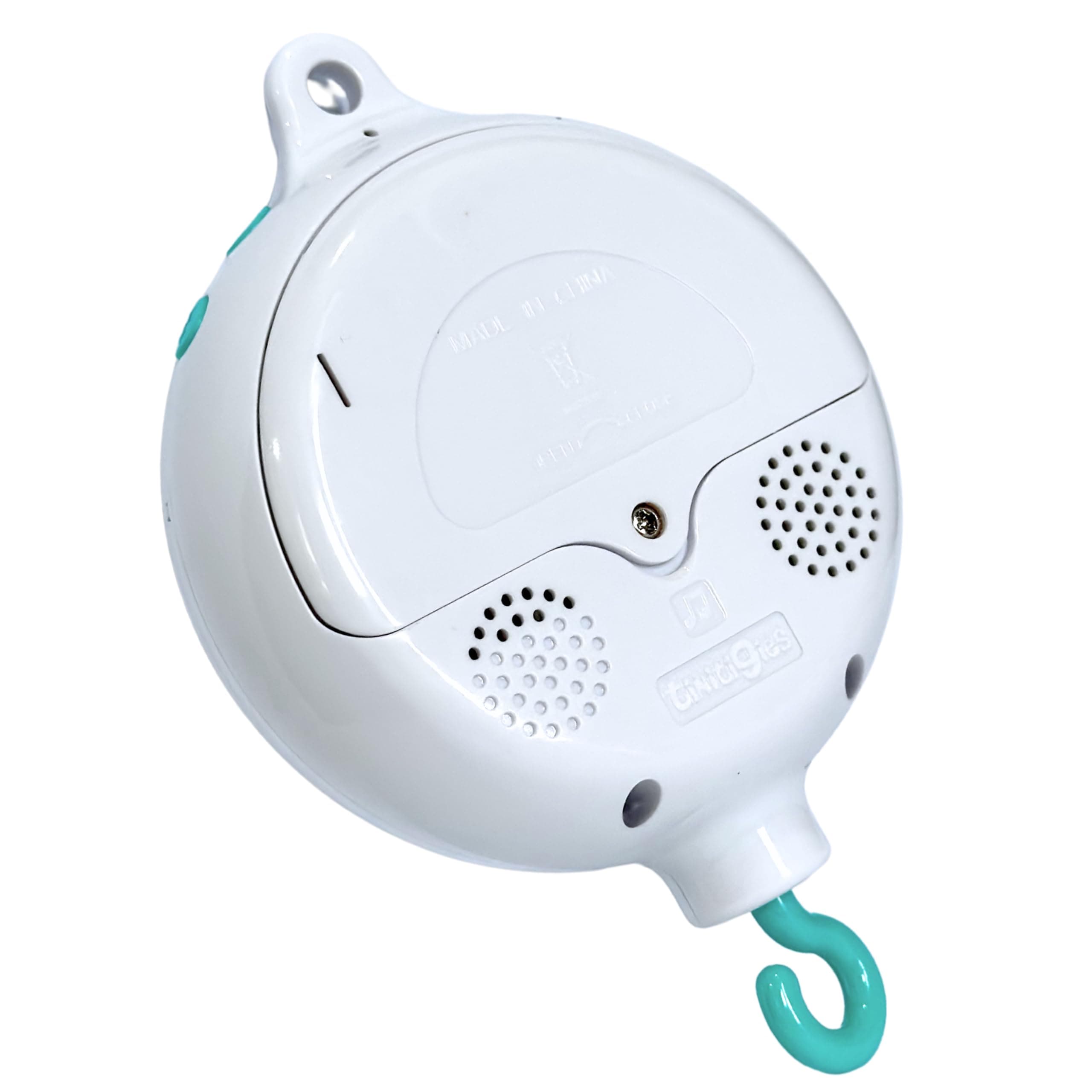 TINITIGIES Crib Mobile Motor - Baby Mobile Spinner Box with 3 Modes (Turn & Music, Turn Only, Music Only) Plays 12 Piano Lullabies (30 Min Auto Off) - Holder for DIY Clamp Mobile