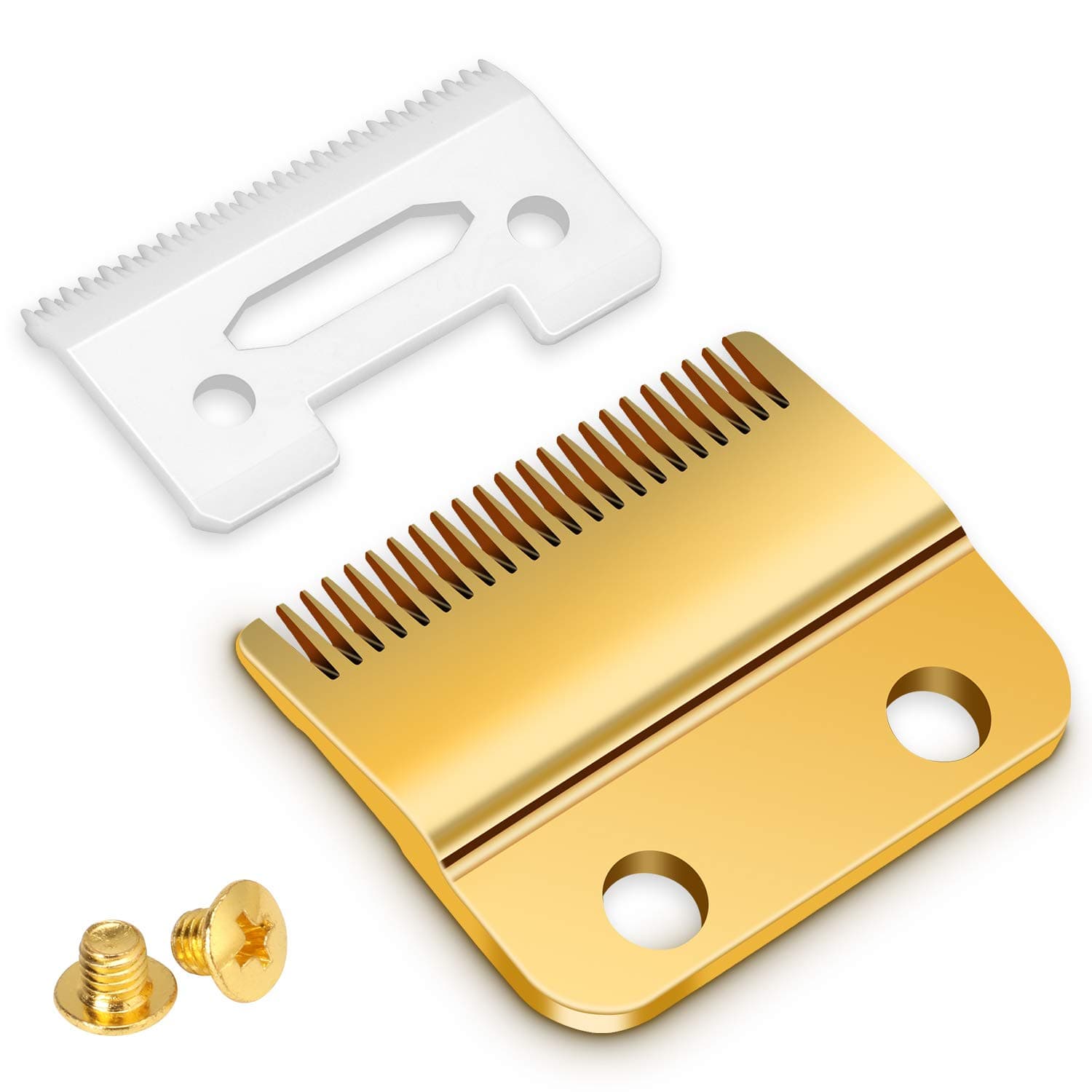 Professional Replacement Clipper Blades Standard 2-hole Flat-tooth Carbon Steel Ceramic Clipper Blades for Wahl Magic Clip Clipper #8148 Clipper Blade (4 Piece Set)