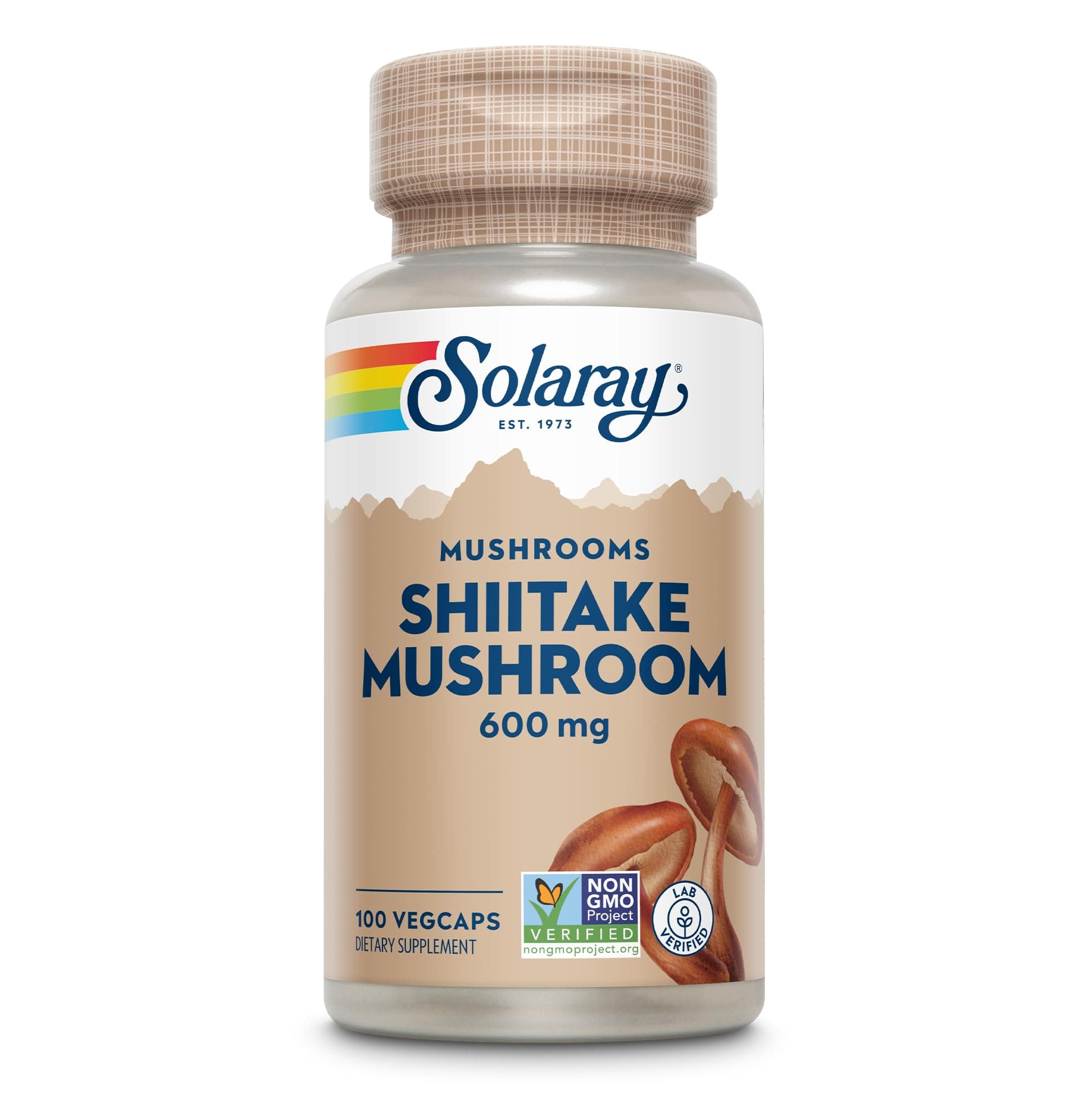 SOLARAY Shiitake Mushroom 600 mg | 100 Count