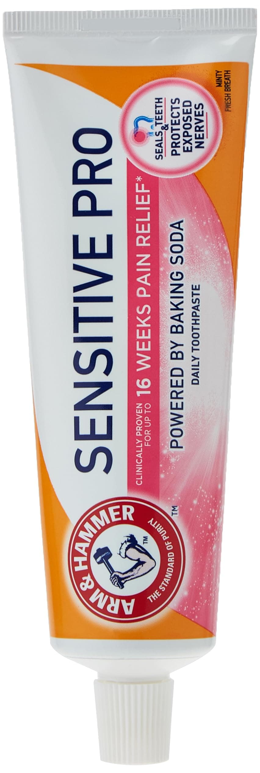 Arm & Hammer Enamel Sensitive Pro Daily Toothpaste with Liquid Calcium, Pain Relief Support Sensitive Teeth, Baking Soda Toothpaste, 75ml