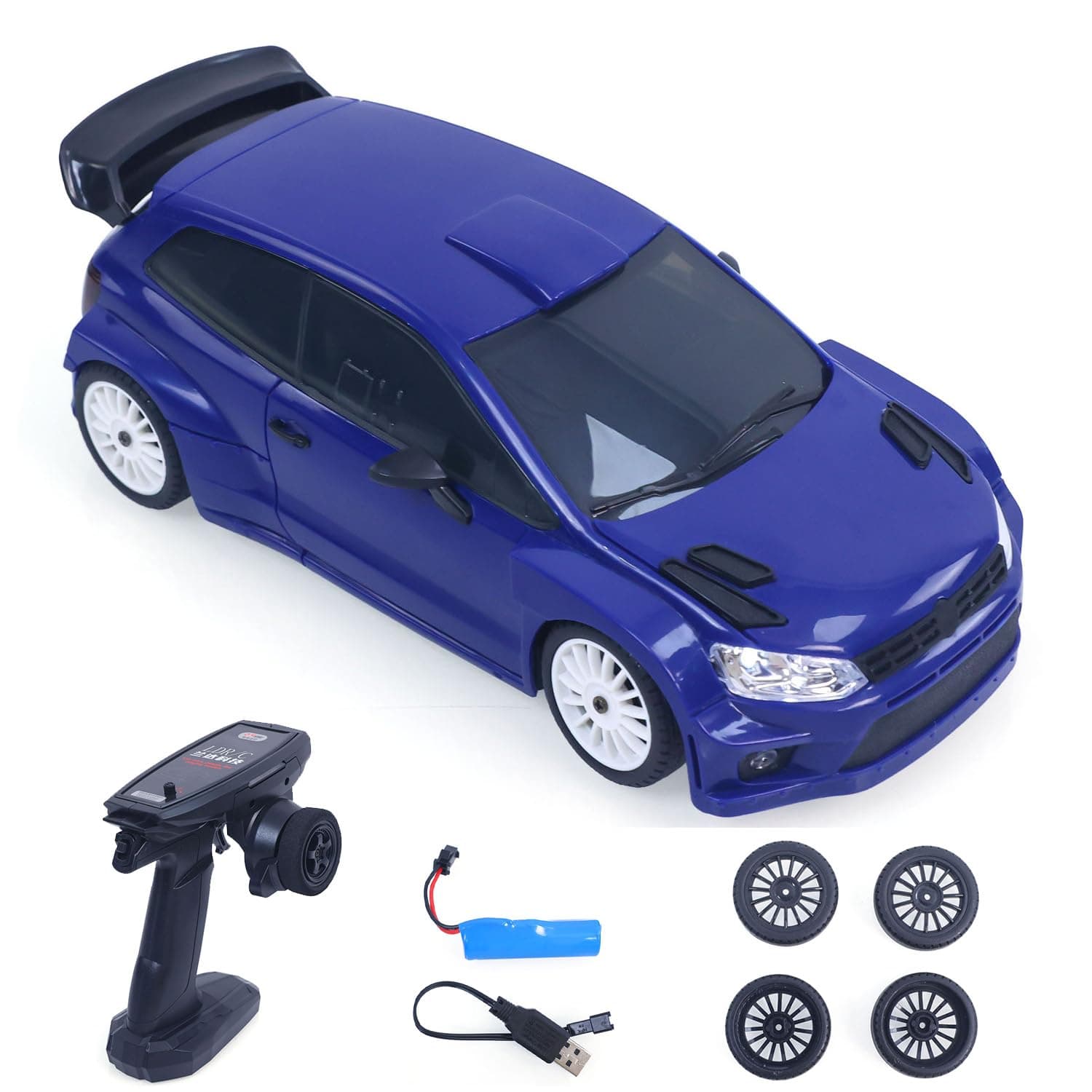 LDRC 1:28 4x4 4WD Plastic RC Off-Road Vehicles Drift Car Model LD2801 RTR Remote Control High Speed Race Car Hobby Model for Collection Boys Gift Ages 14+(Blue)