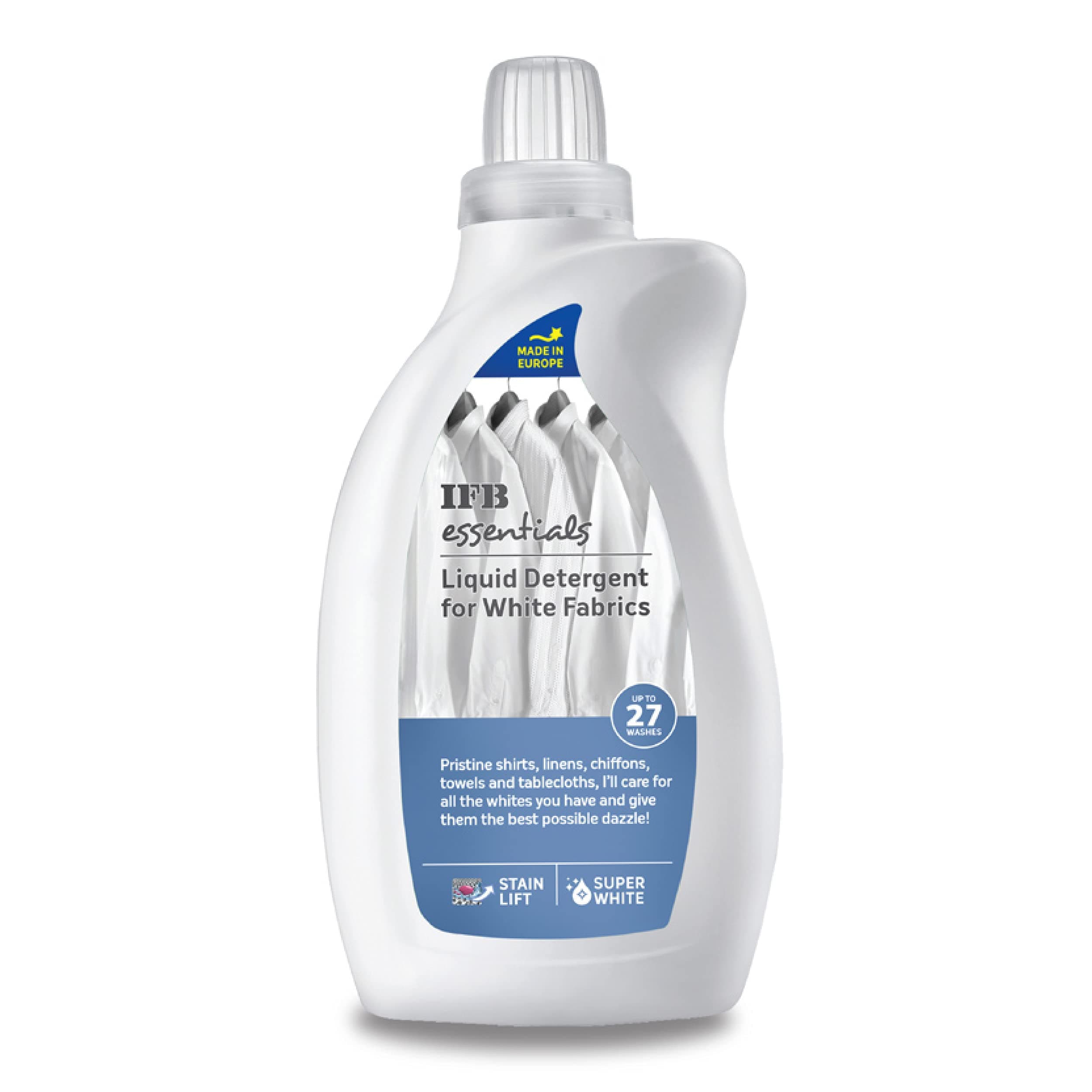 IFB Essentials Liquid Detergent for Whites - 945 ml