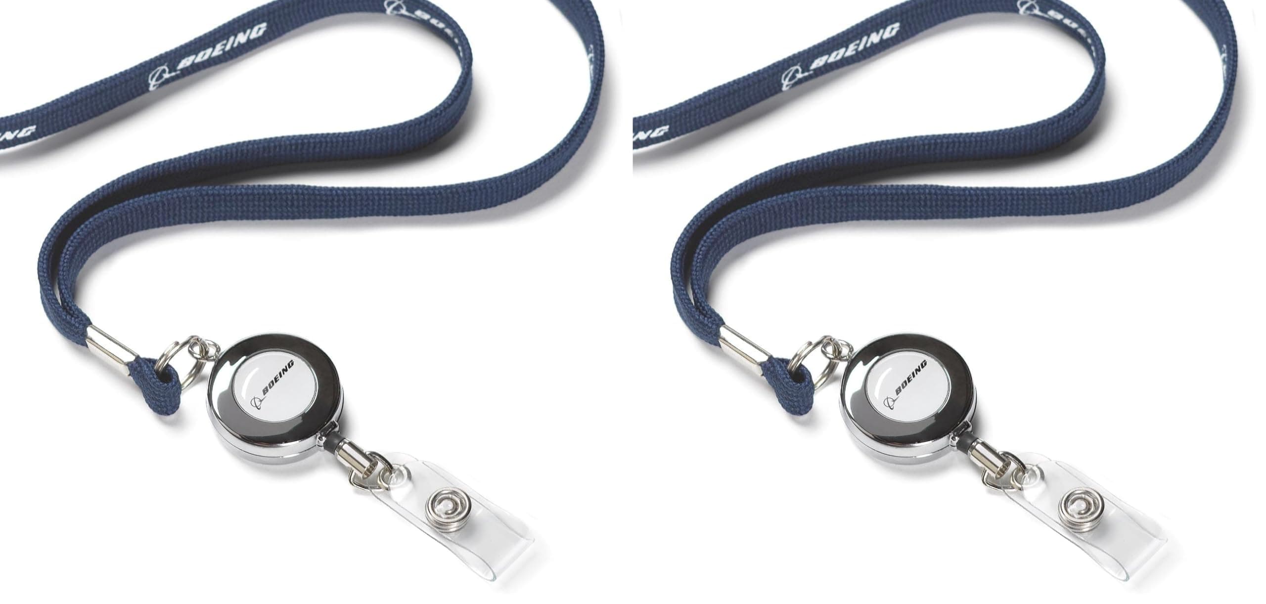 Printed Badge Lanyard Navy