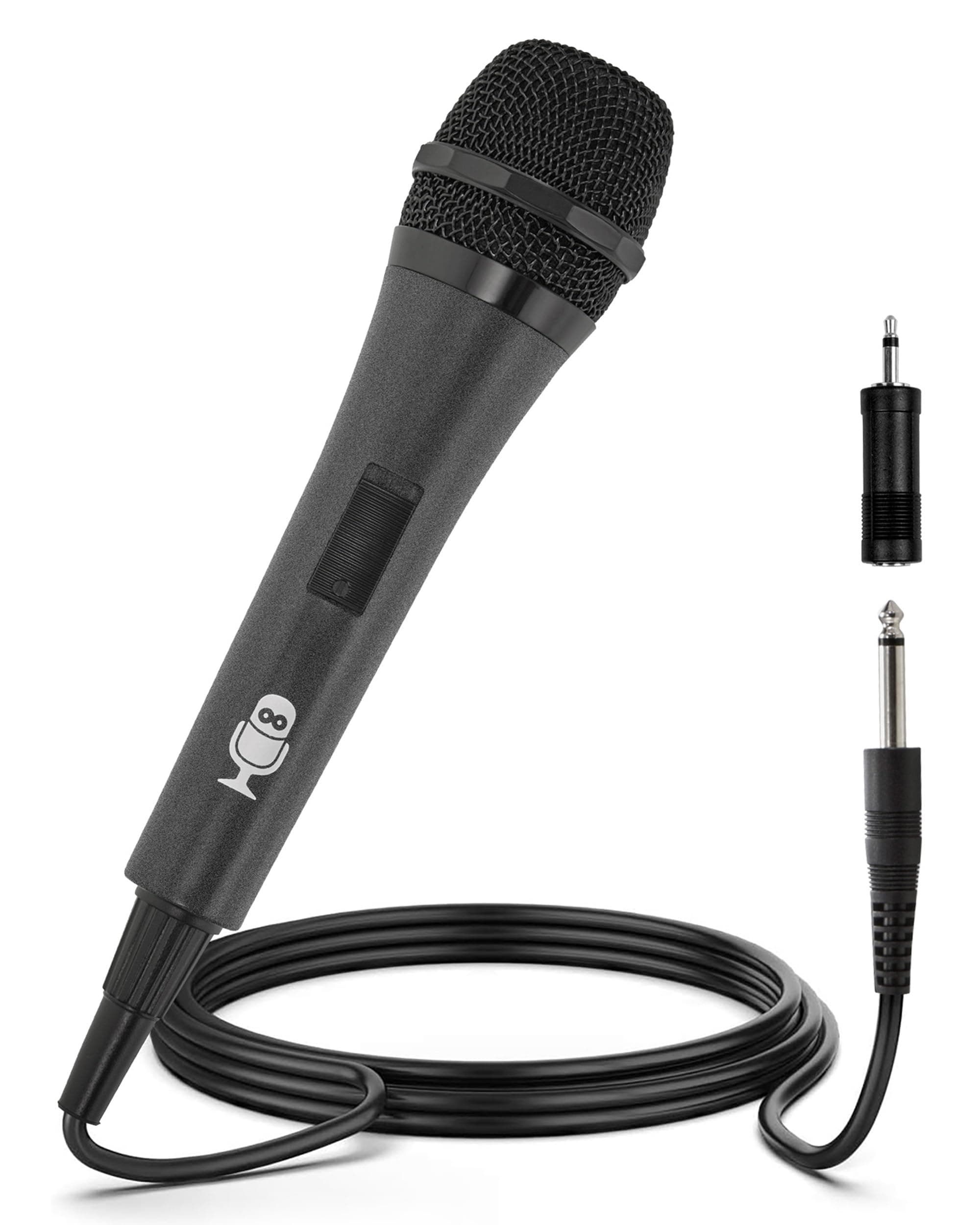Singing Machine SMM-205 Unidirectional Dynamic Microphone with 10 Ft. Cord,Black