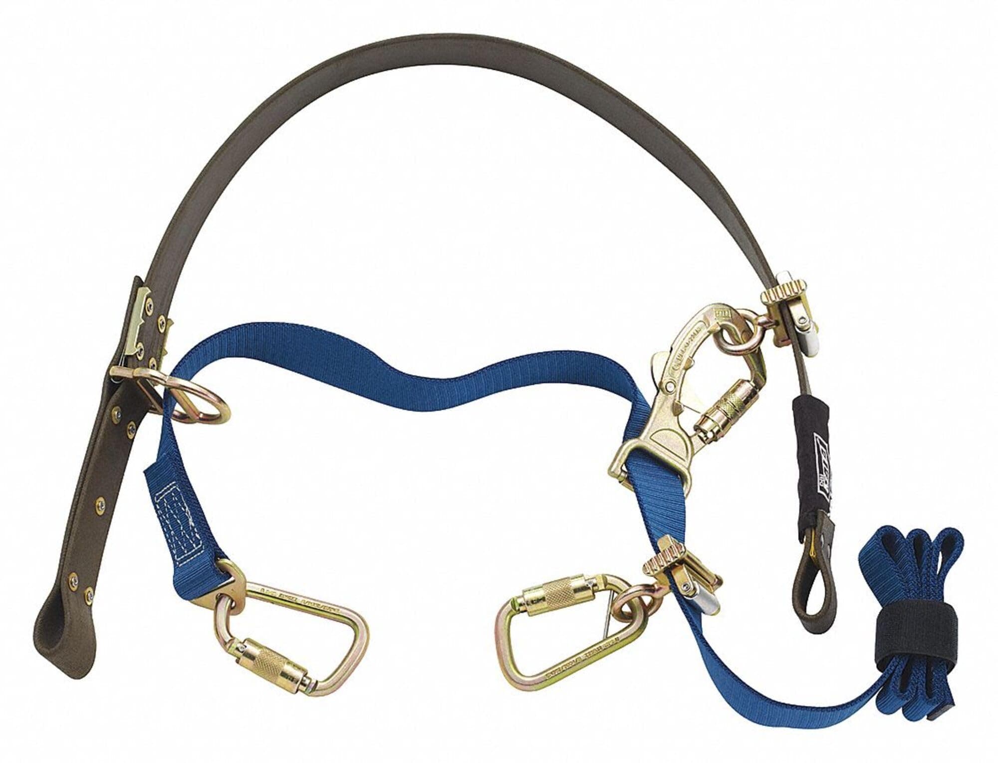 DBI-SALA Cynch-Lok 1204075 Fall Restriction Device, With Web Lanyard For Distribution Poles Up To 18.5-Inch Dia., 58-Inch Circ., Brown/Blue