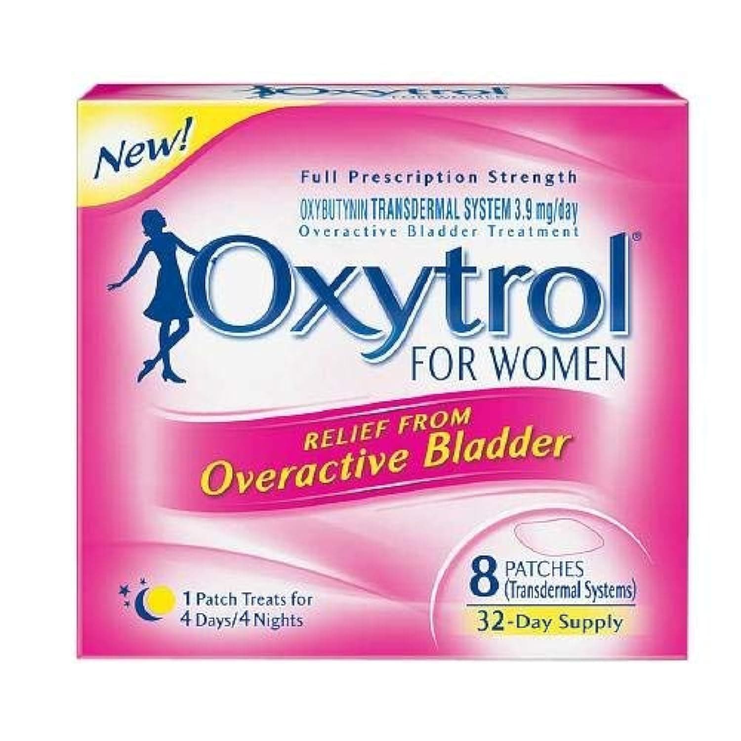for Women Overactive Bladder Transdermal Patch, 8 Count (Pack of 3)