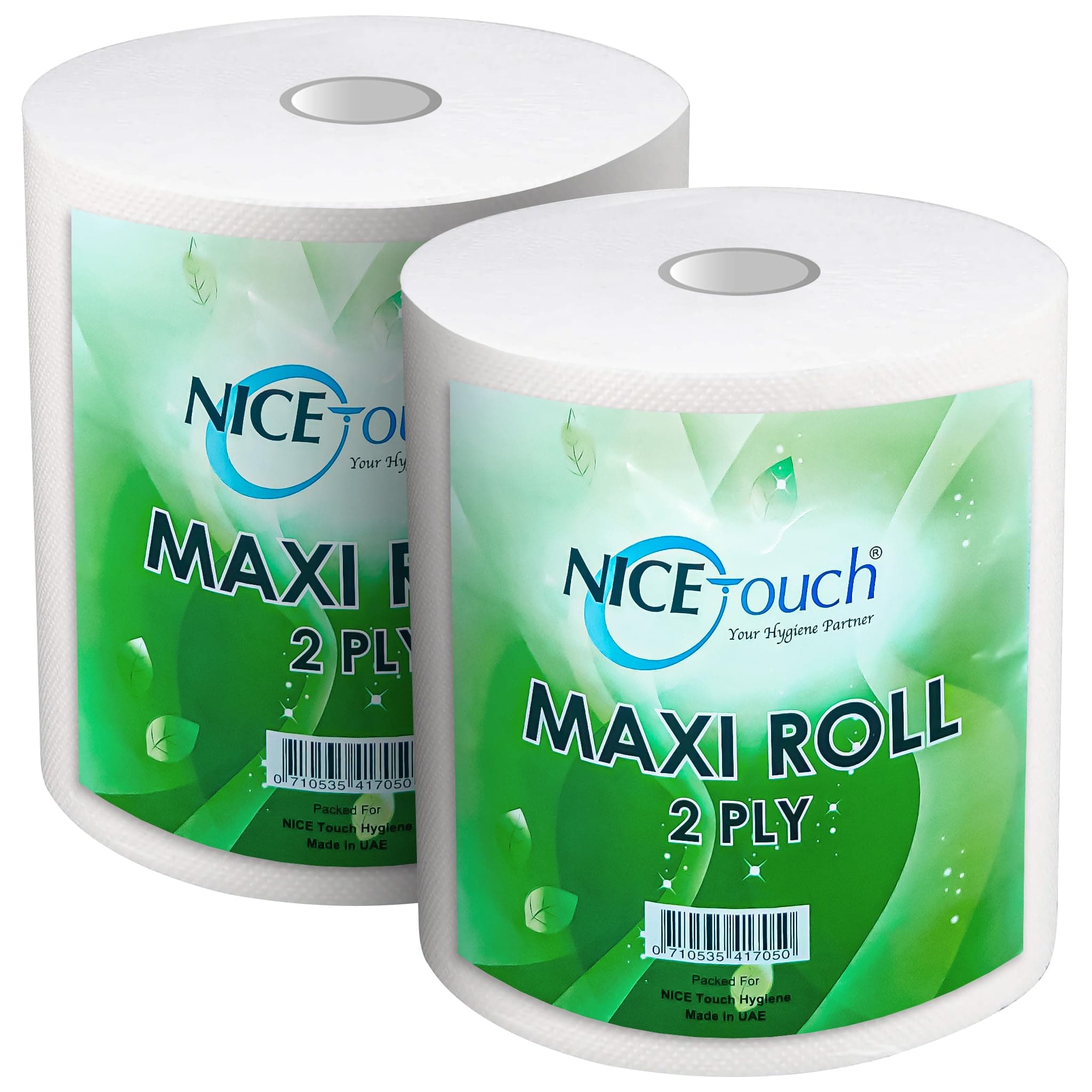 2-Ply Kitchen Paper Towel Tissue Rolls, 775 Sheets per Roll, 2 Maxi Rolls, 650g Each, Diamond Embossed, High Absorbency & Ultra-Soft Texture