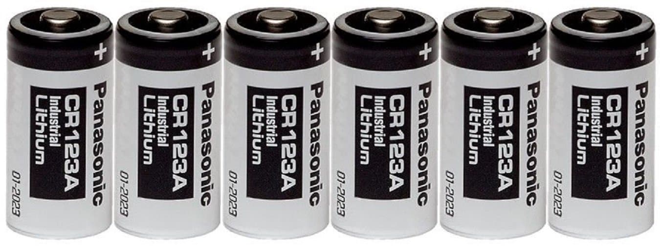 Industrial CR123A Lithium Battery 3V 6 Pack