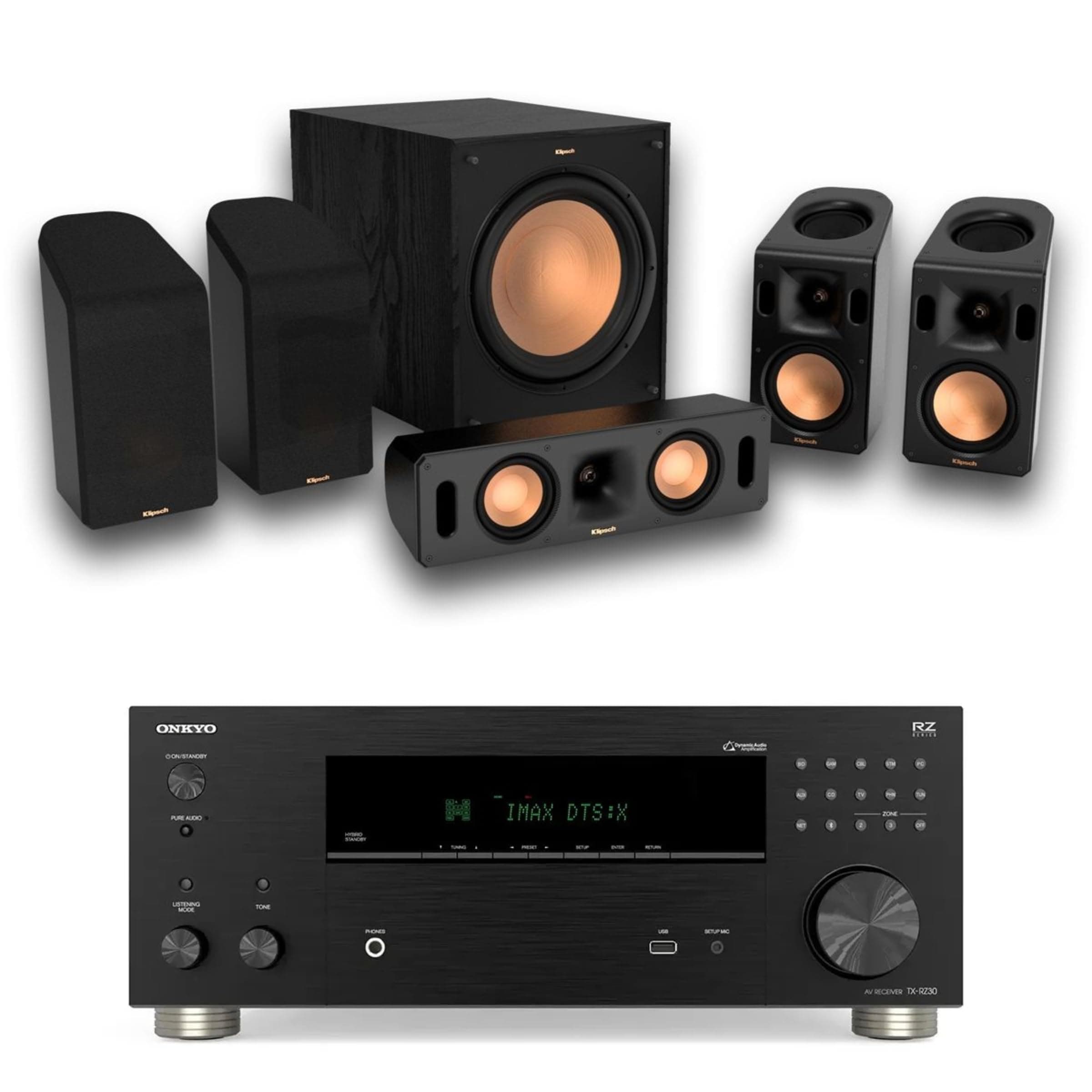 Klipsch Reference Cinema Dolby Atmos 5.1.4 System (Cinema System + Receiver)- Black