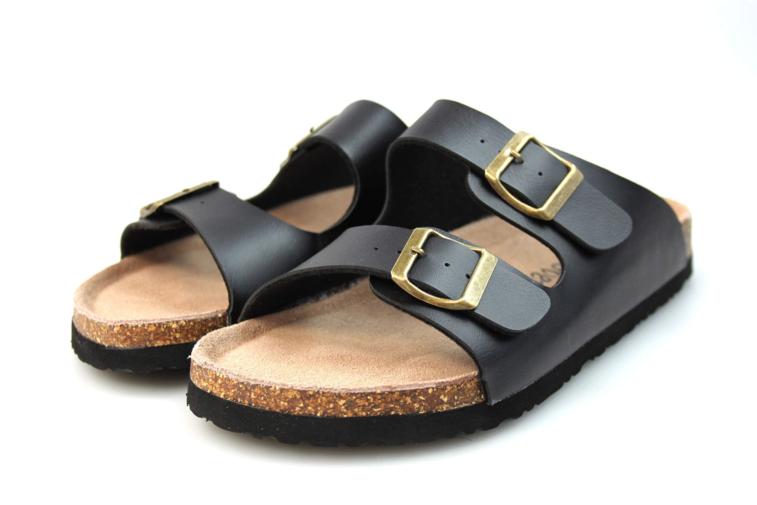 By Neki Mens Leather Lined Two Strap Open Toe Beach Summer Sandals All Sizes 6 7 8 9 10 11