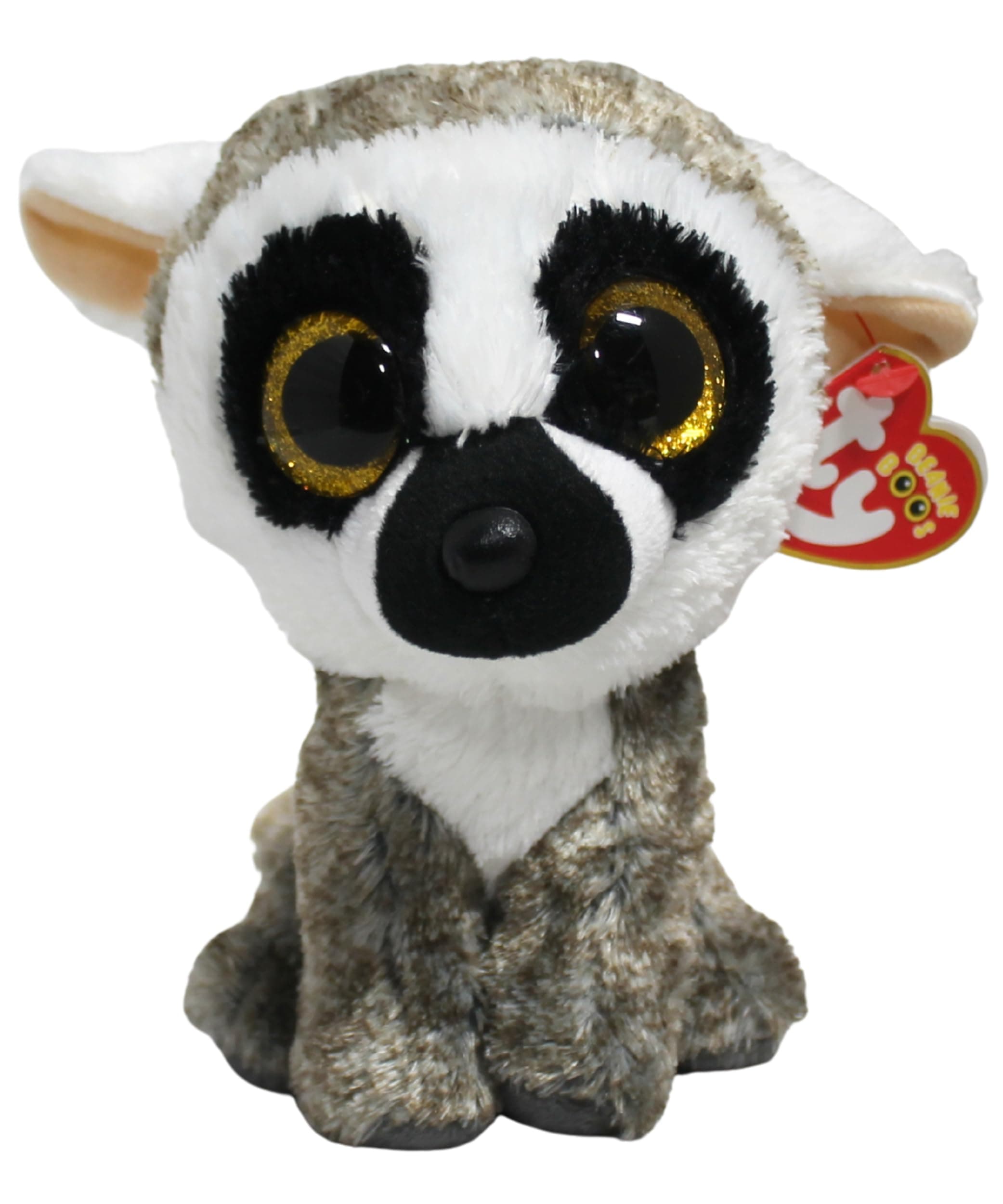 Beanie Boos- Linus the Lemur – Glitter Eyes – Soft Plush Stuffed Animal