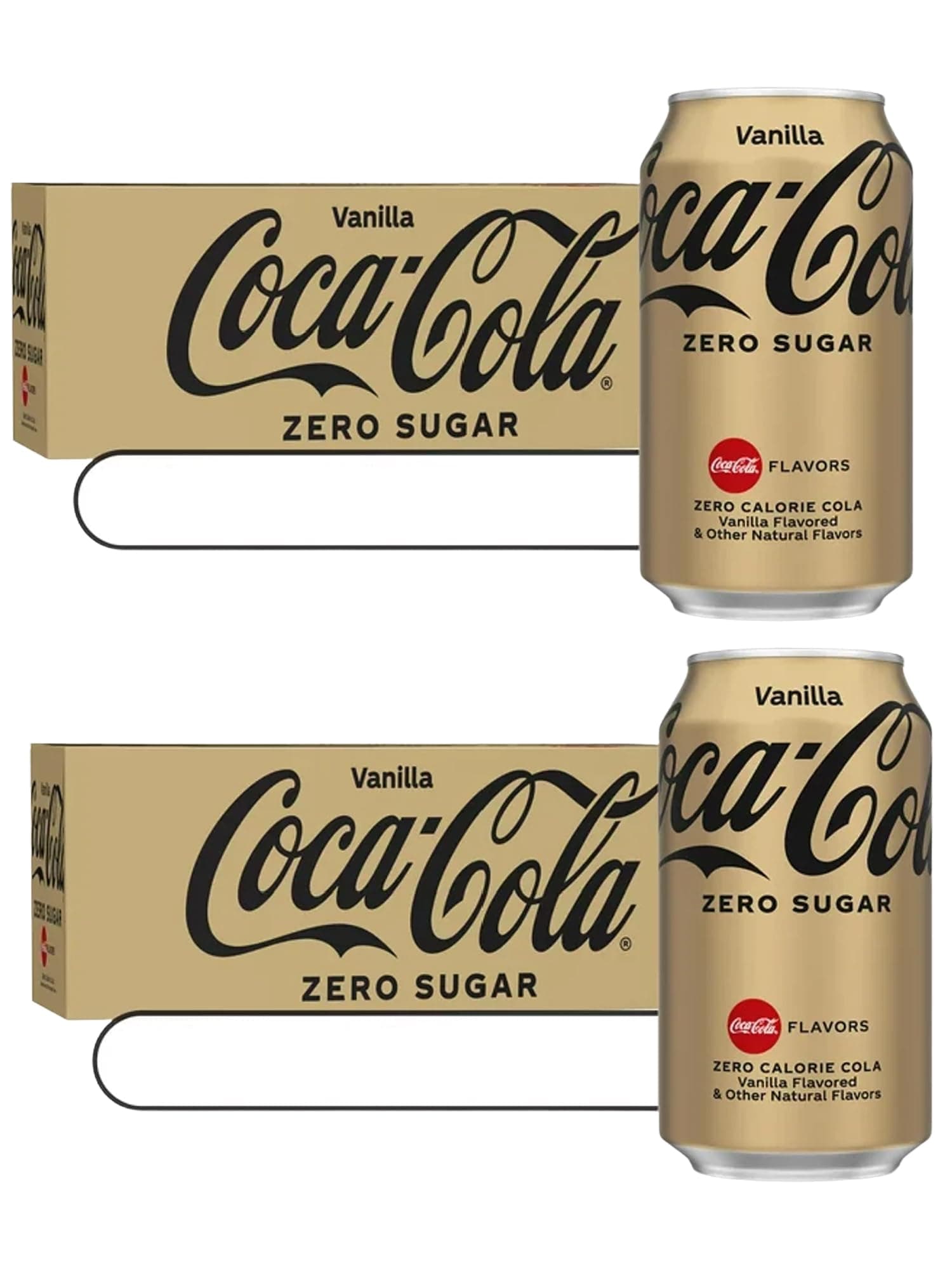 Coca-cola Zero Vanilla Calorie Free, 144 Fl. Oz (Pack of 2) By Goinsane
