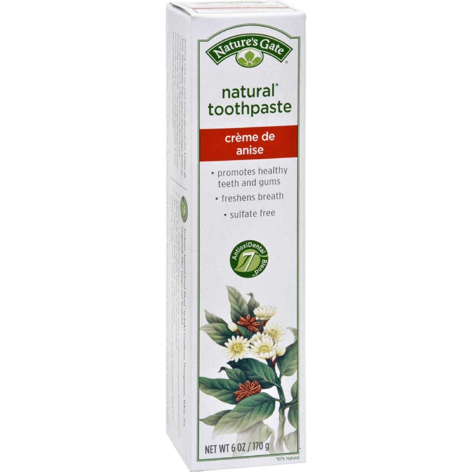 Nature's Gate Toothpaste, Creme de Anise 6 oz