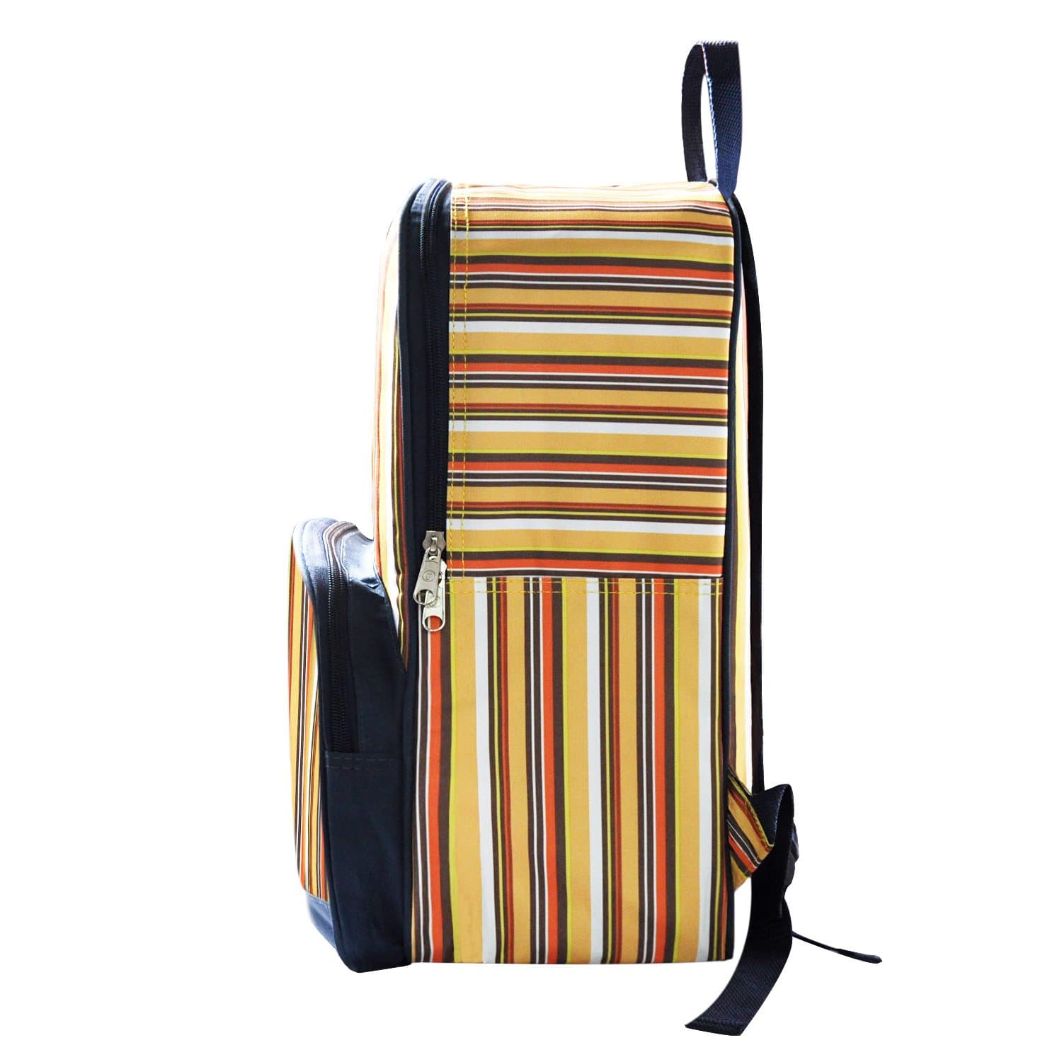Insulated Lunch Backpack, Orange & Yellow Stripe