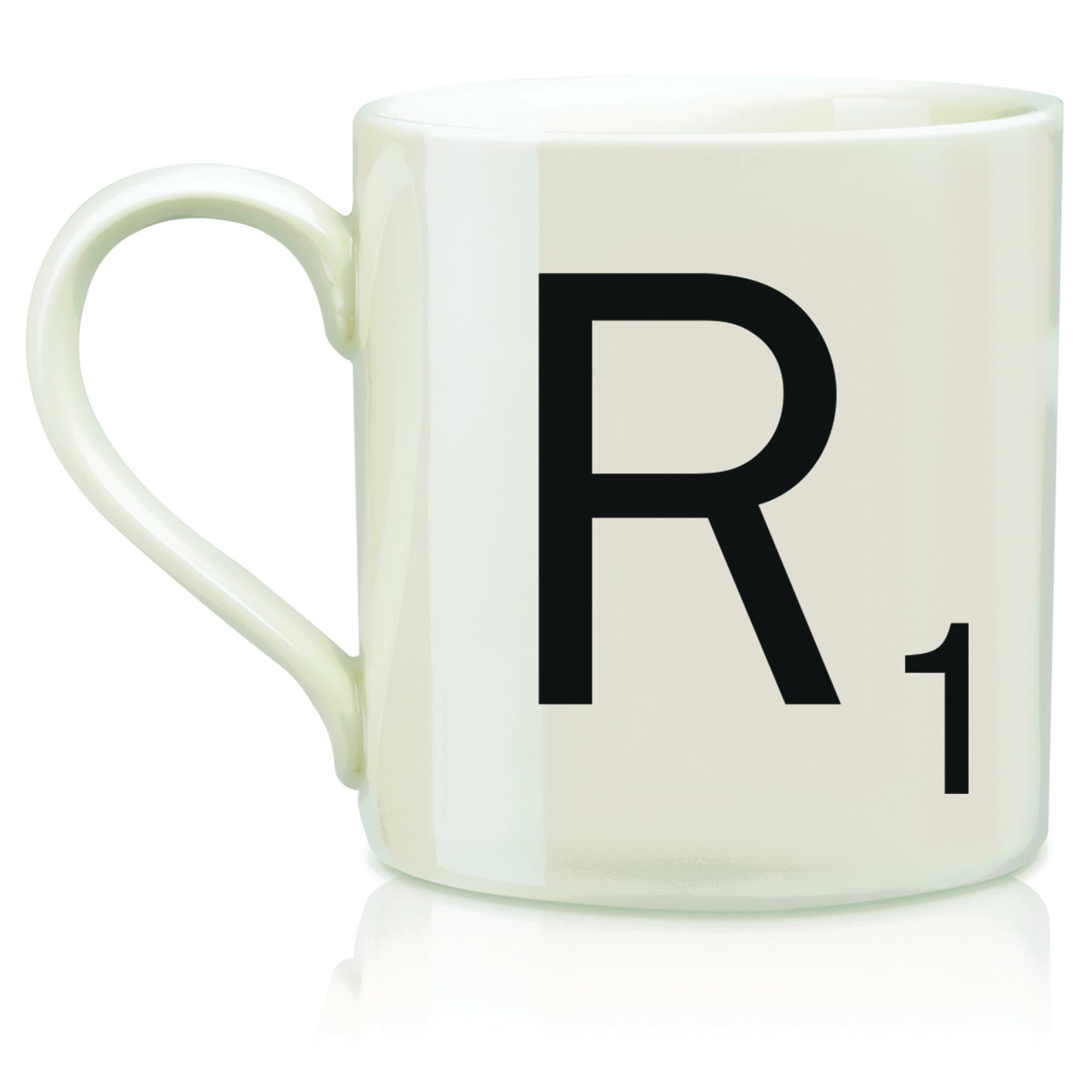 Vintage Ceramic Letter "R" Tile Coffee Mug