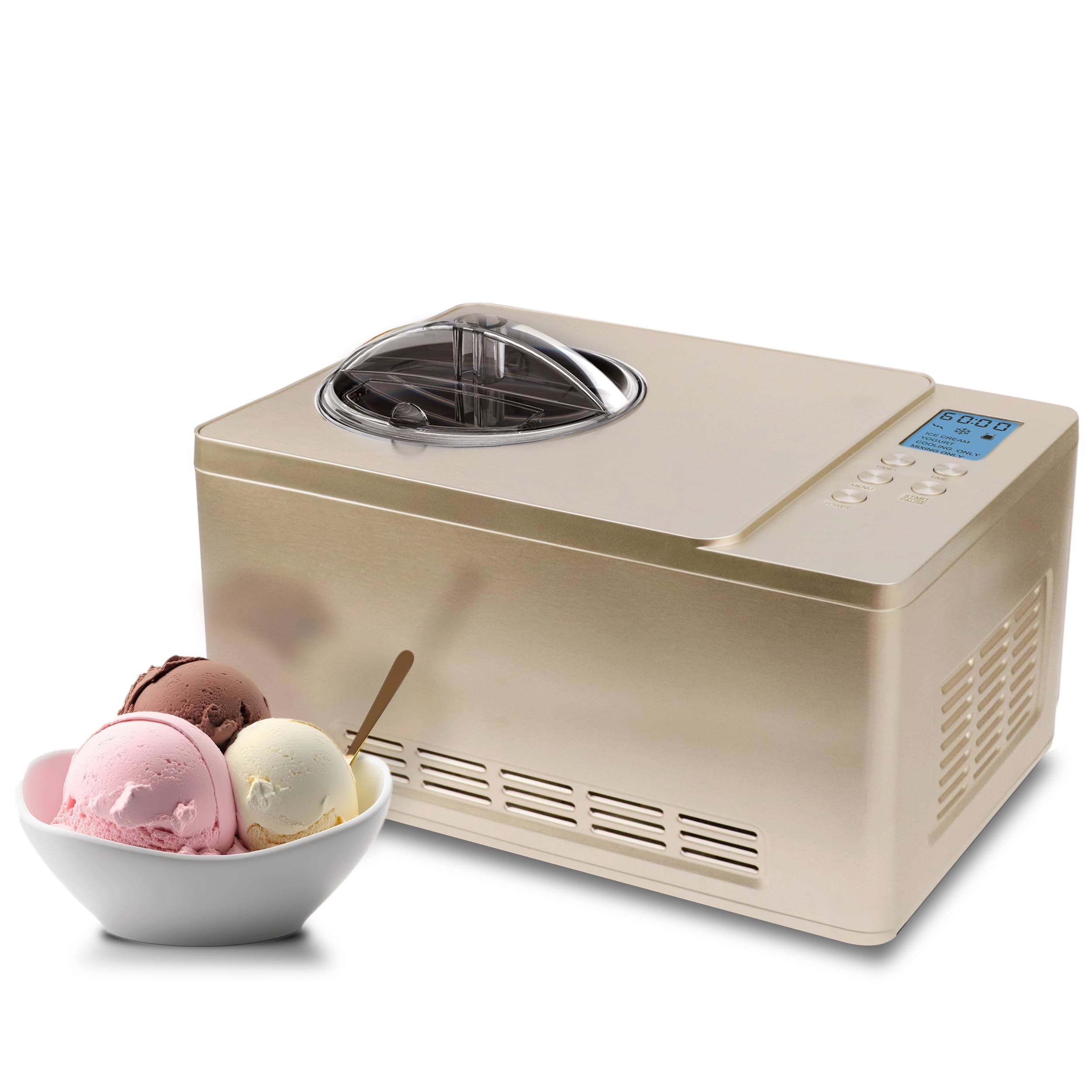 ICM-220CGY 2 Quart Capacity Automatic Ice Cream + Yogurt Maker