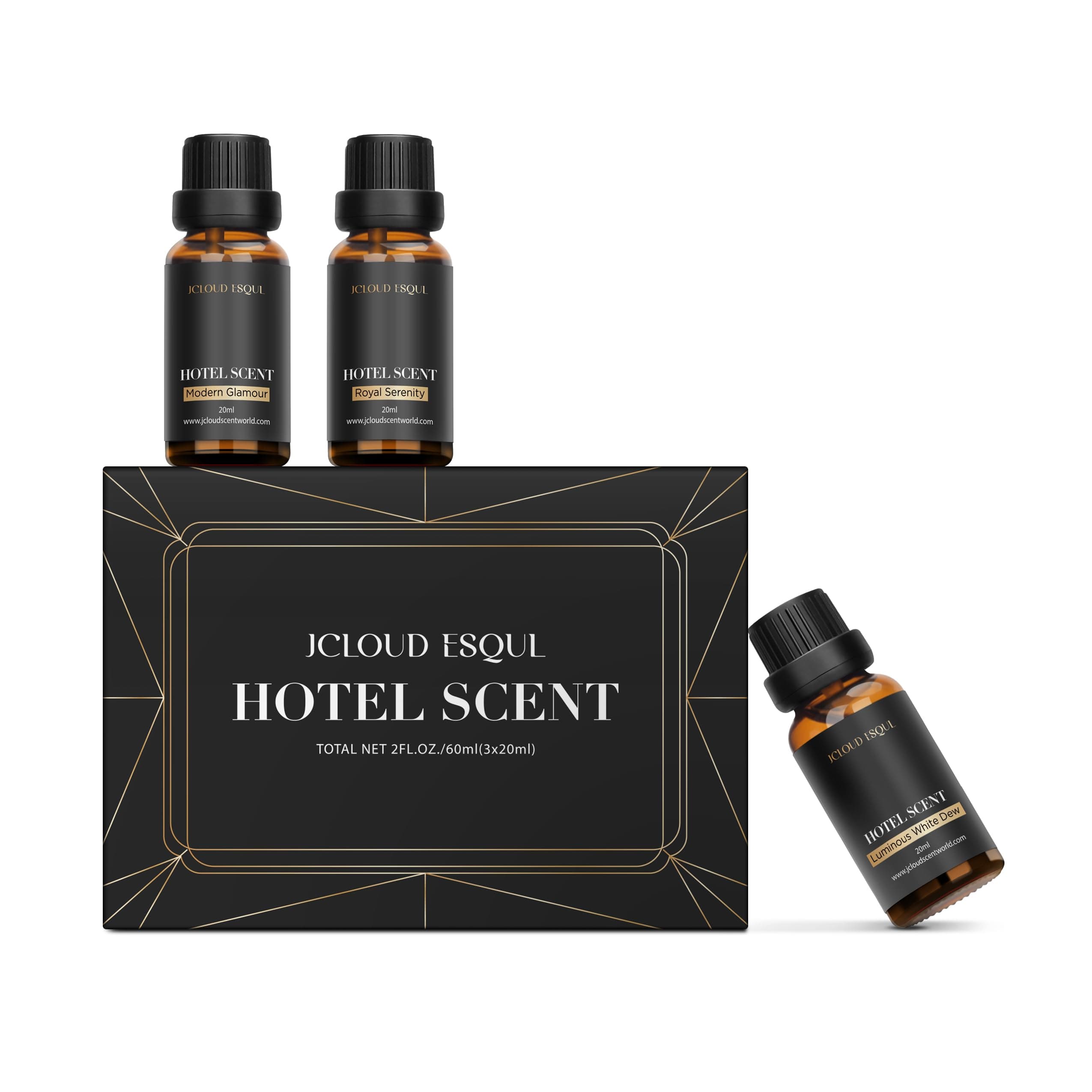Hotel Diffuser Oil Gift Set | Top 3 Diffuser Oils Scents for Home Inspired by 5-Star Hotel Scents -Westin and W Hotels, Hotel Scent Essential Oil Blends, 3x20mL