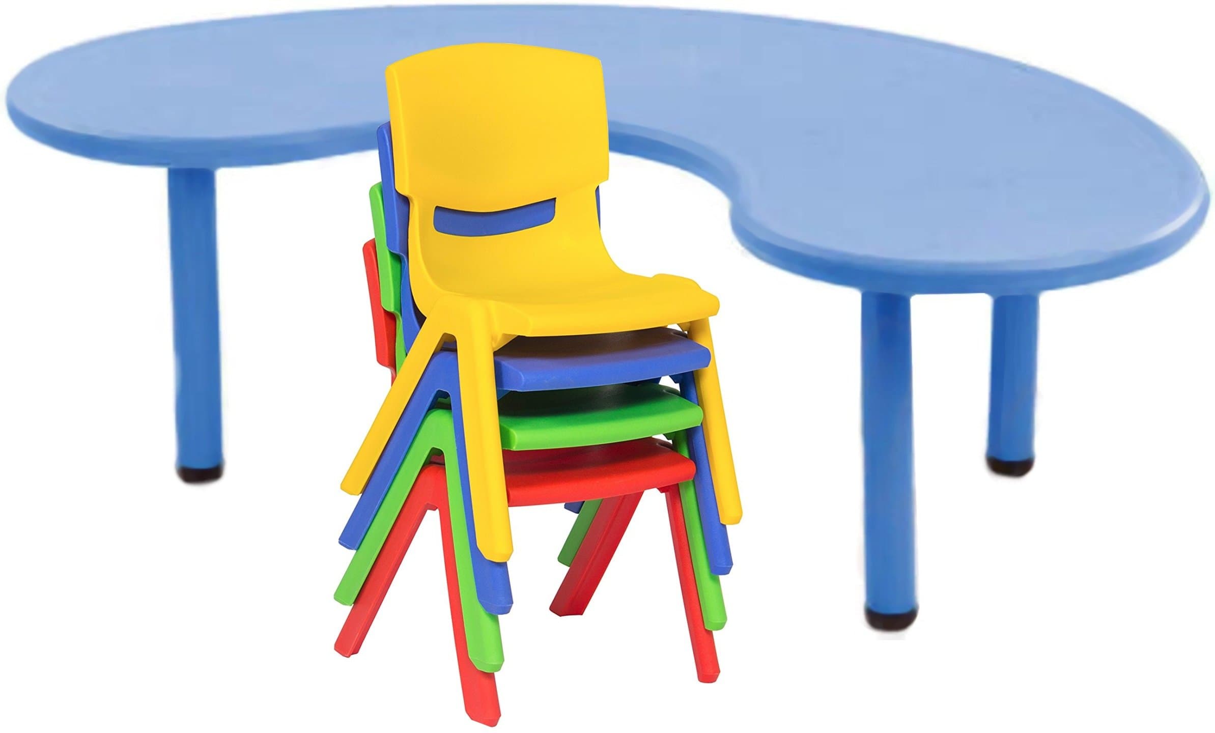 Playgro Table - Psf-111N - Front Round Moon Table for Kids - Perfect for Home and School - (54 X 30 X 20 Inches) - Colour May Vary, Plastic