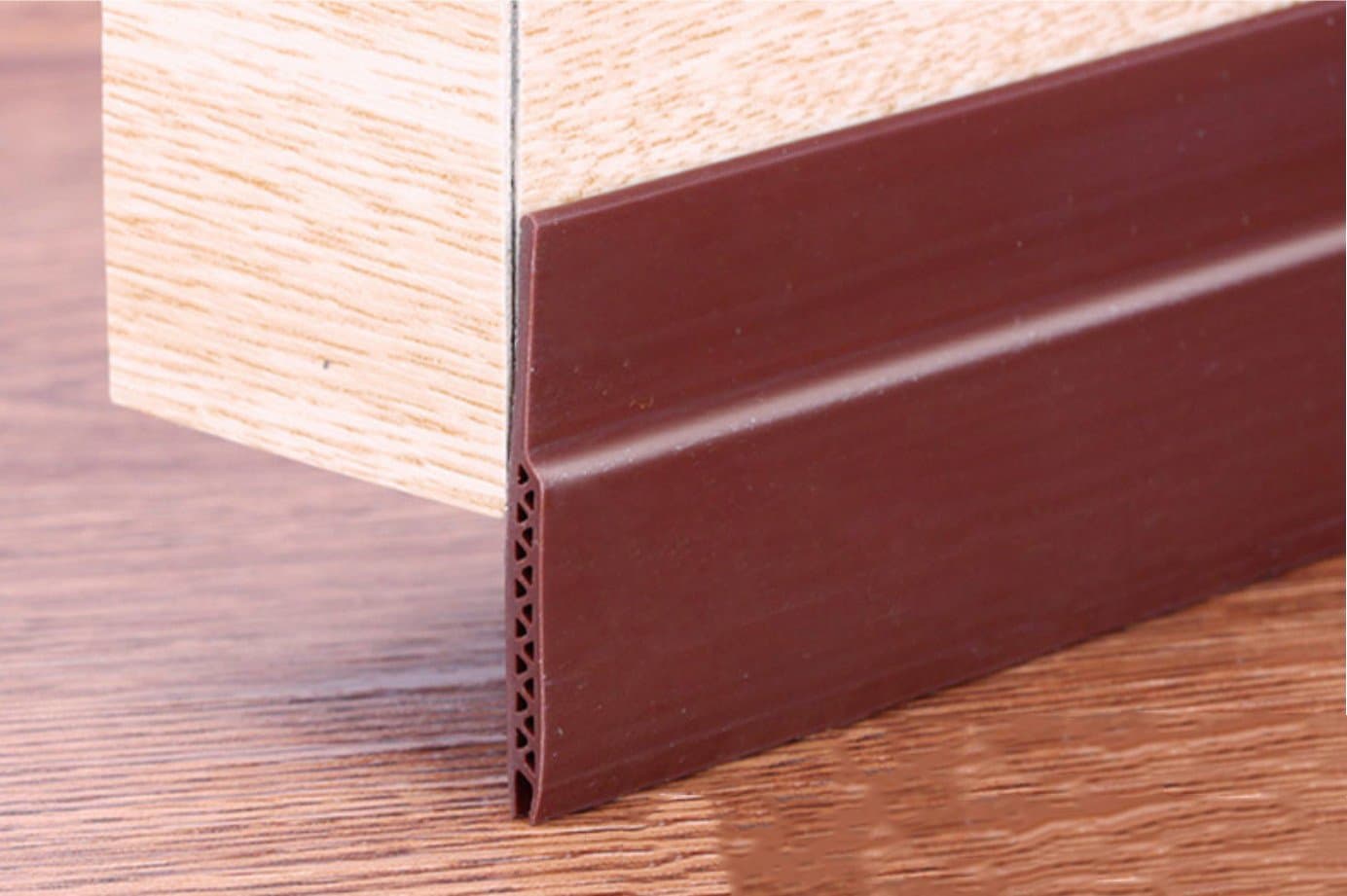 Under Door Seal Draft Stopper 1 1/8" Width x 36 1/2" Length Weather Stripping Brown