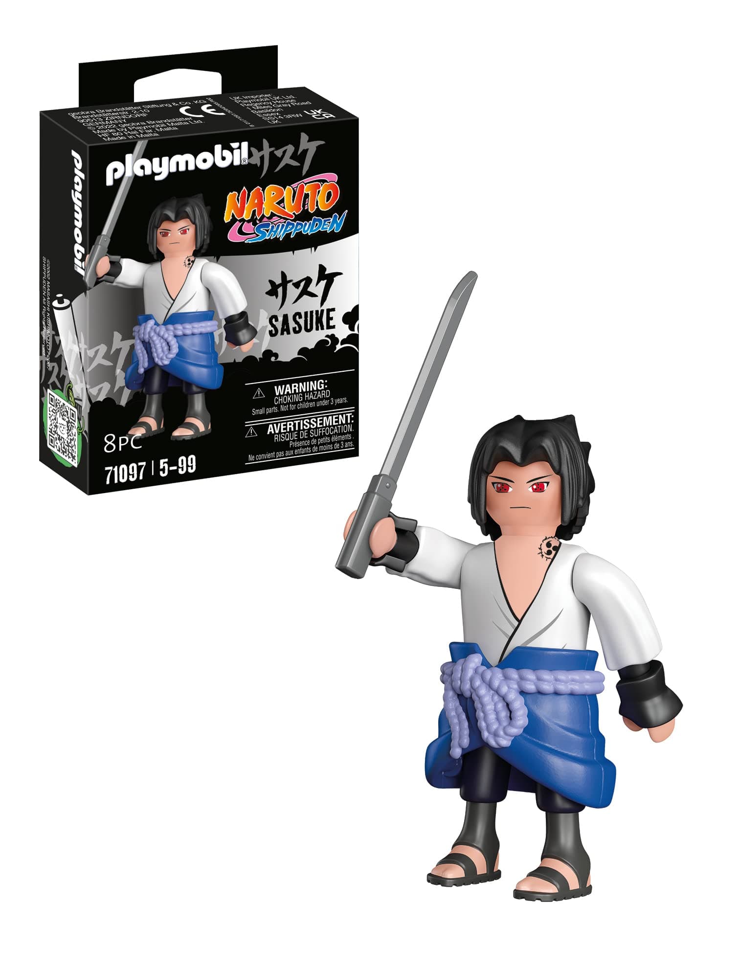 Playmobil 71097 Naruto Sasuke 3-Inch Action Figure