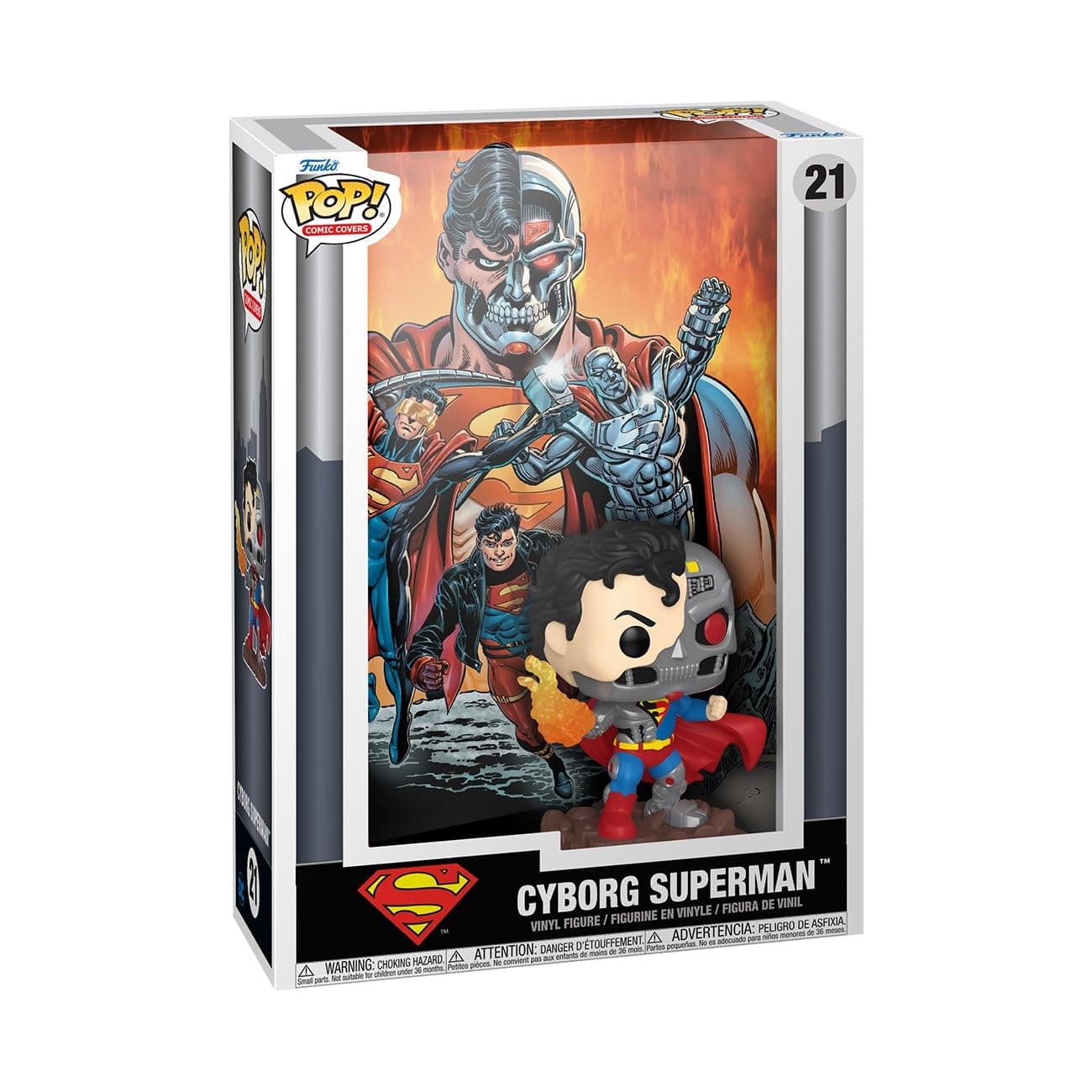 Funko Pop Comic Cover: DC - Cyborg Superman - DC Comics - Collectable Vinyl Figure - Gift Idea - Official Merchandise - Toys for Kids & Adults - Model Figure for Collectors