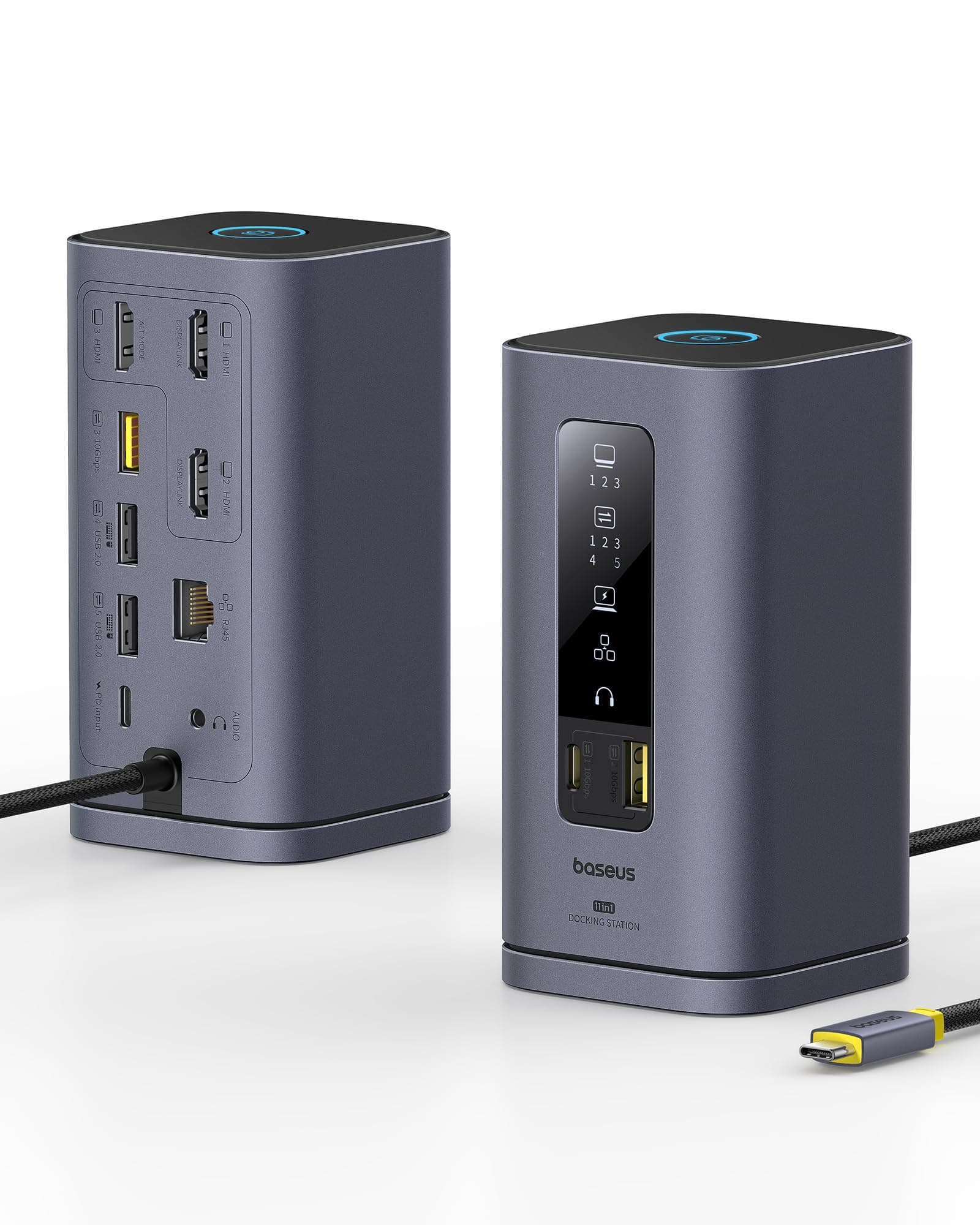 Docking Station for MacBook, SpaceMate(MAC) USB C 3 Monitors with 3 * 4K HDMI, 10Gbps USB Ports, 100W PD, Gigabit Ethernet, Audio, Triple Display for M1/M2/M3&Win