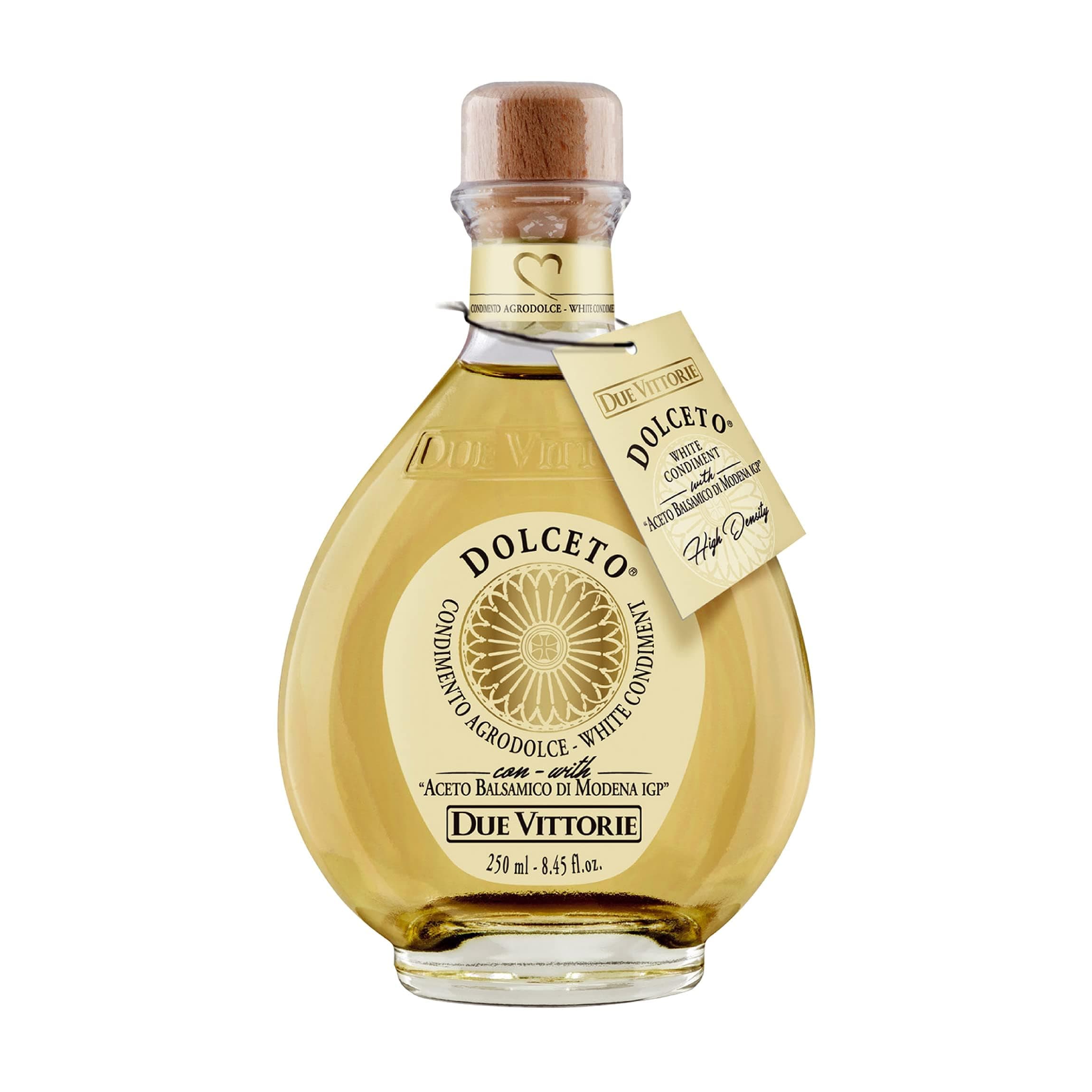 Dolceto White Balsamic Vinegar Dressing - Made with White and Traditional Balsamic Vinegar - Vinaigrette Dressing 8.45fl oz / 250 ml (Pack of 1)
