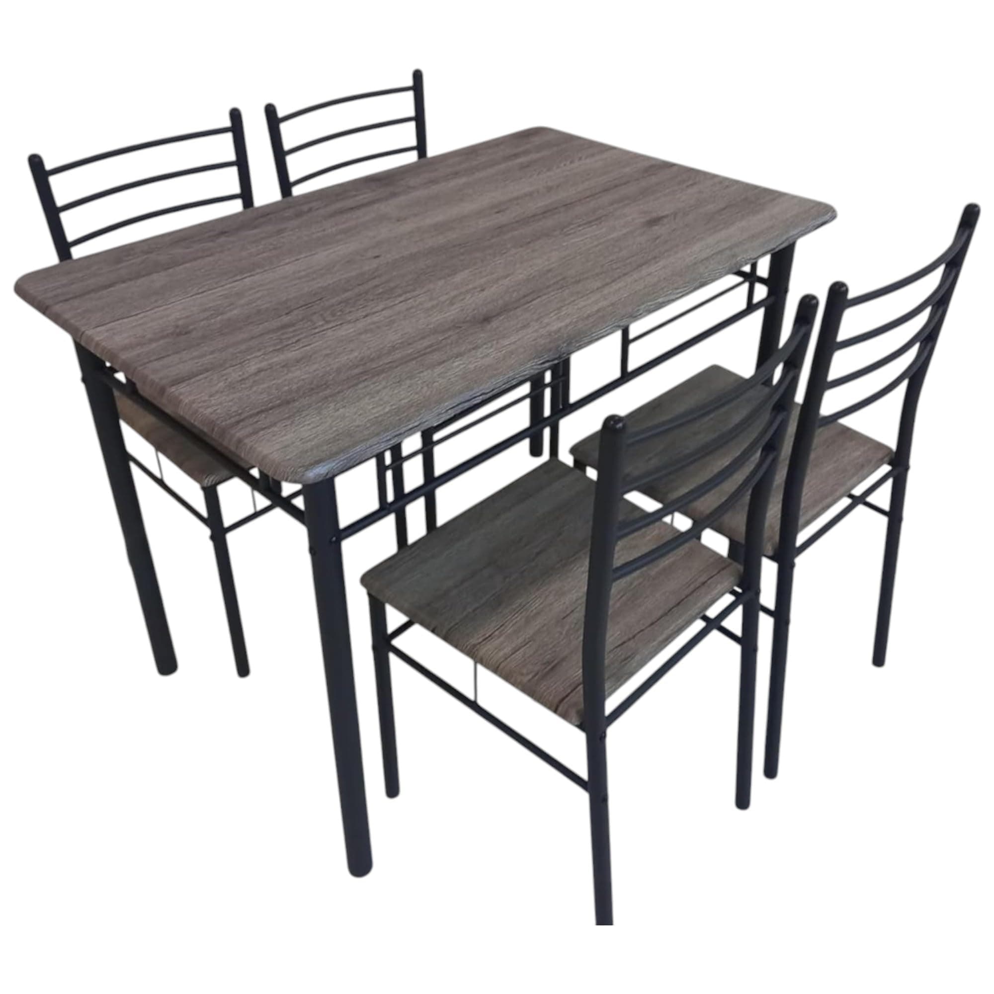 MOMENT 5 Piece Dining Room Table Set for 4, Space Saving Kitchen Table and Chairs, Rectangle Dining Set with Steel Frame for Breakfast Nook