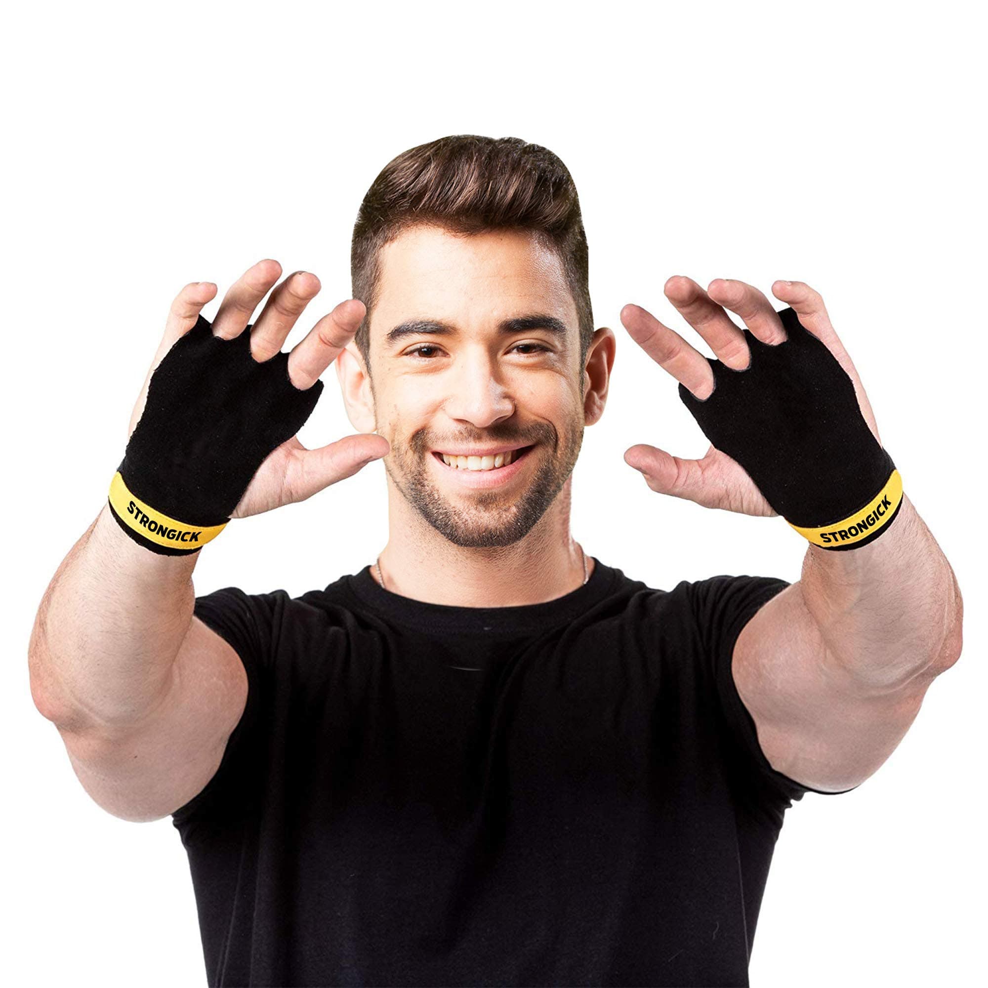 Strongick Crossfit Gear Set | Kettlebell Weights, Pull Up Bar and Barbell Workout Glove | Deadlift, Weight Lifting and Strength Training Support | Includes Hand Grip, Wrist Wraps