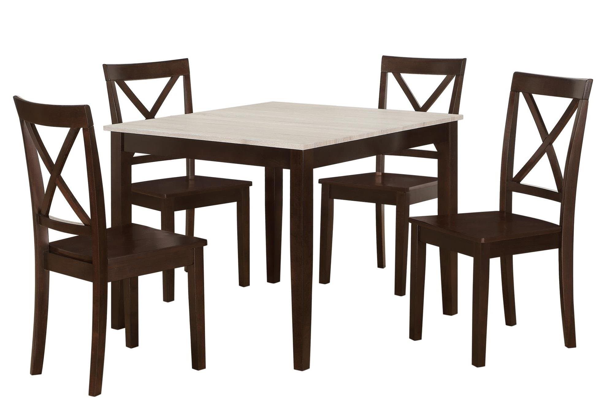 Hillside Rustic 5 piece Dining Set, Rustic / Espresso