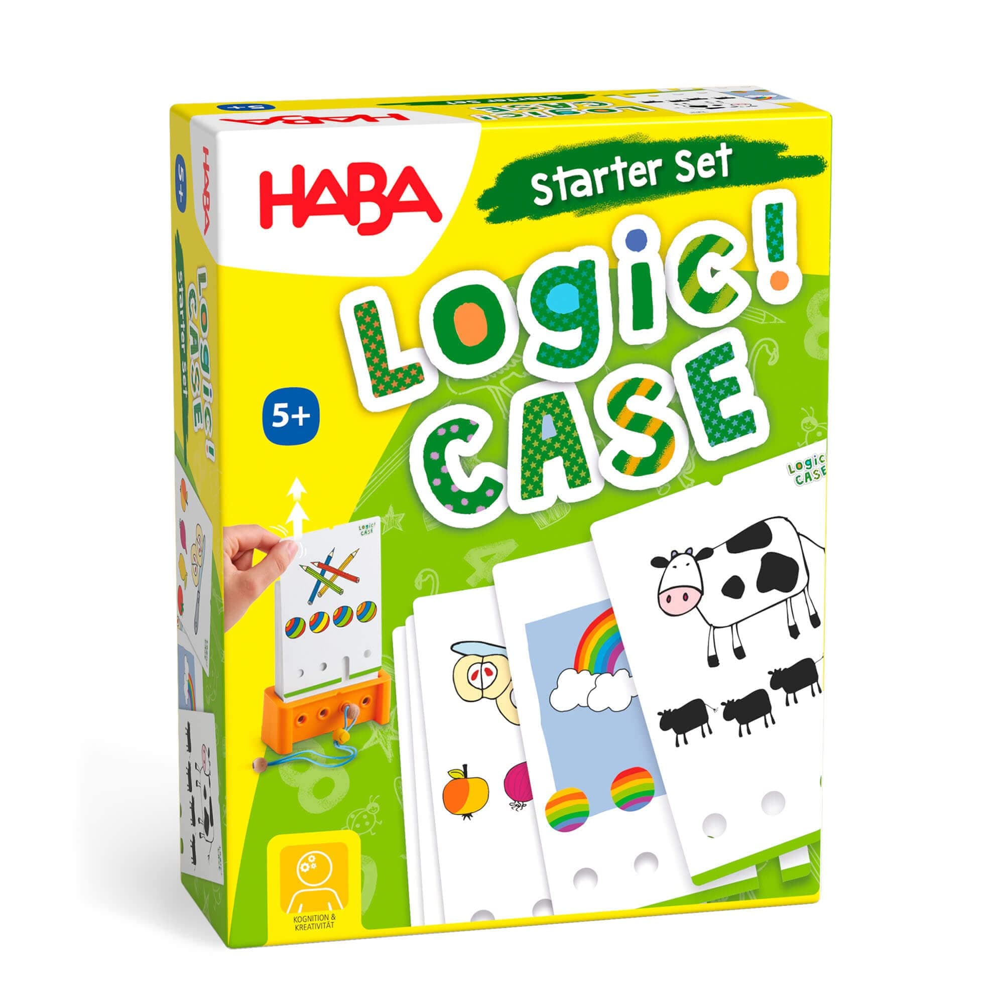 – HABA Logic CASE Starter Set 5 Plus | Colourful Puzzle Challenges with 77 Tasks for Independent Thinking | Learning Game for Children to Build Concentration, Problem Solving and Early Logic Skills
