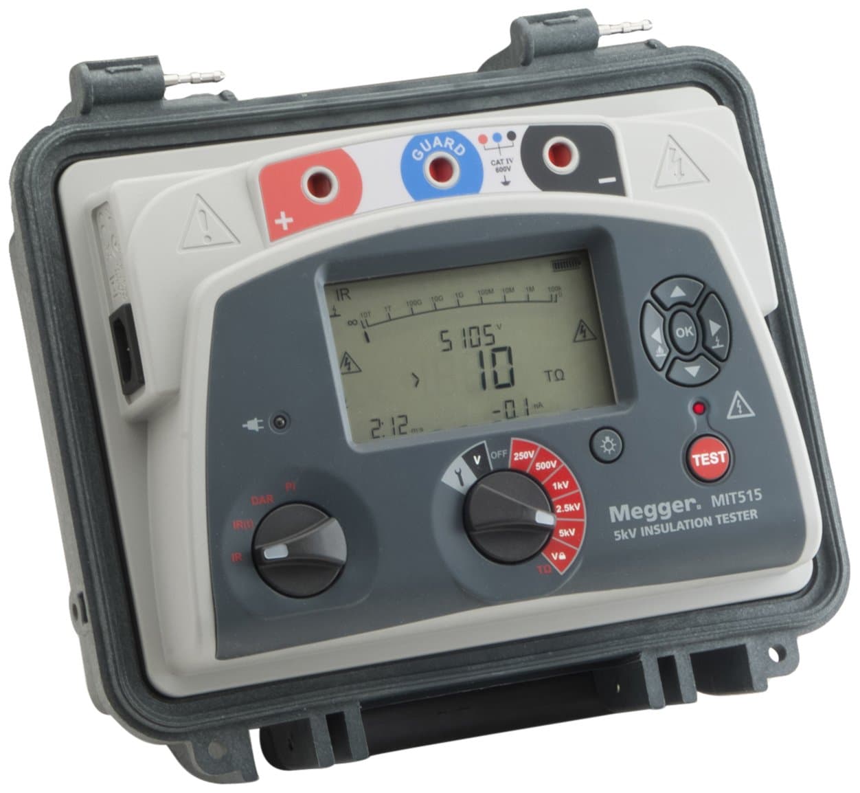 MIT515-US Insulation Tester, 10 Teraohms Resistance, 5kV Multi-Range Test Voltage