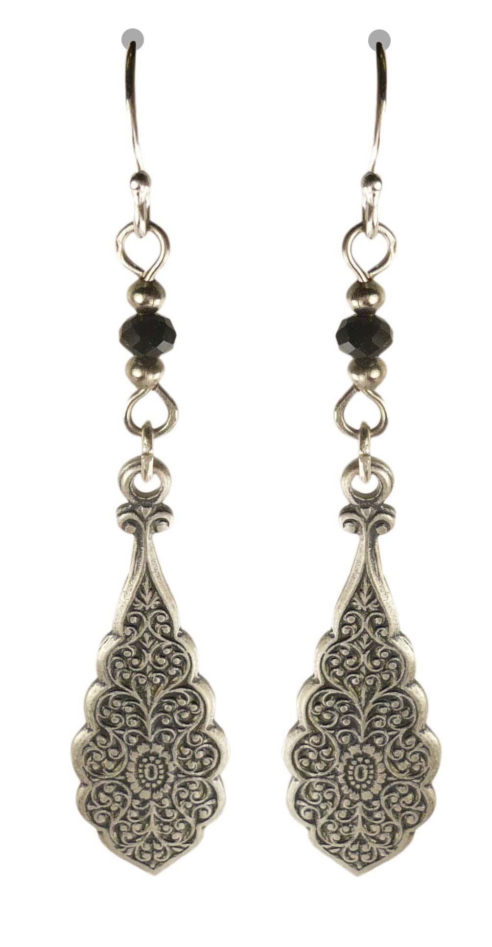 Cloud Cap Jewelry Long Silverware Handle Charm Earrings 50192ss