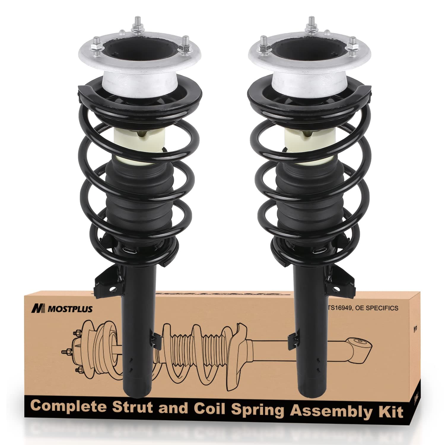 MOSTPLUS 2PCS Front Complete Struts Assemblies 11373 11374 Compatible With 2007-2013 BMW 335i 328i / Compatible With 2006-2011 BMW 323i 330i Shock absorbers