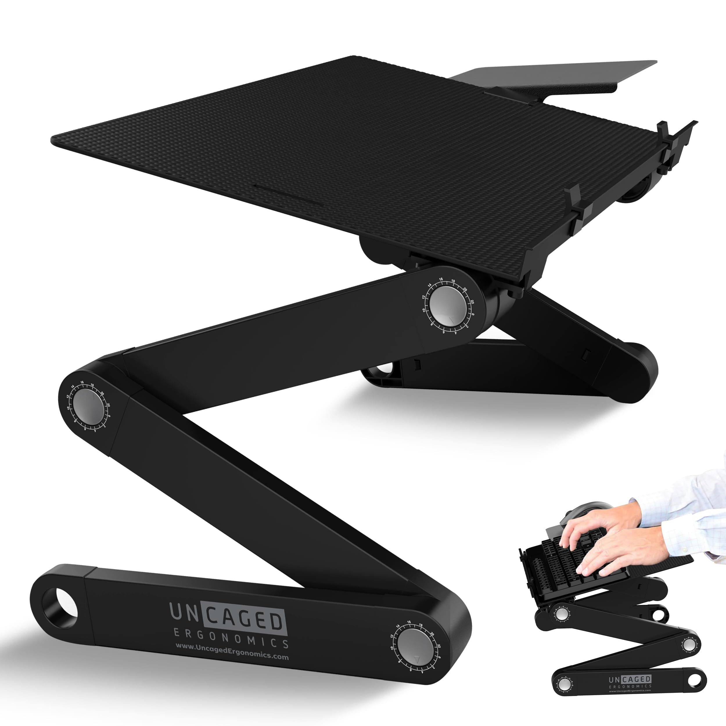 Keyboard Tray & Mouse Pad, Adjustable Ergonomic Computer Keyboard Stand, Black (WEKTb)