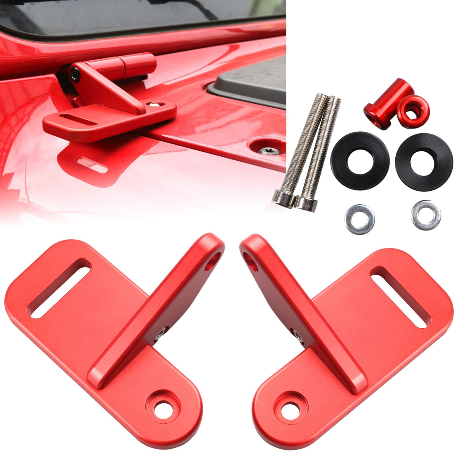 RED JL Cowl Light Mount LED Pod Light A-Pillar Mounting Brackets Compatible with JL JLU 2018 2019 2020 2021 2022