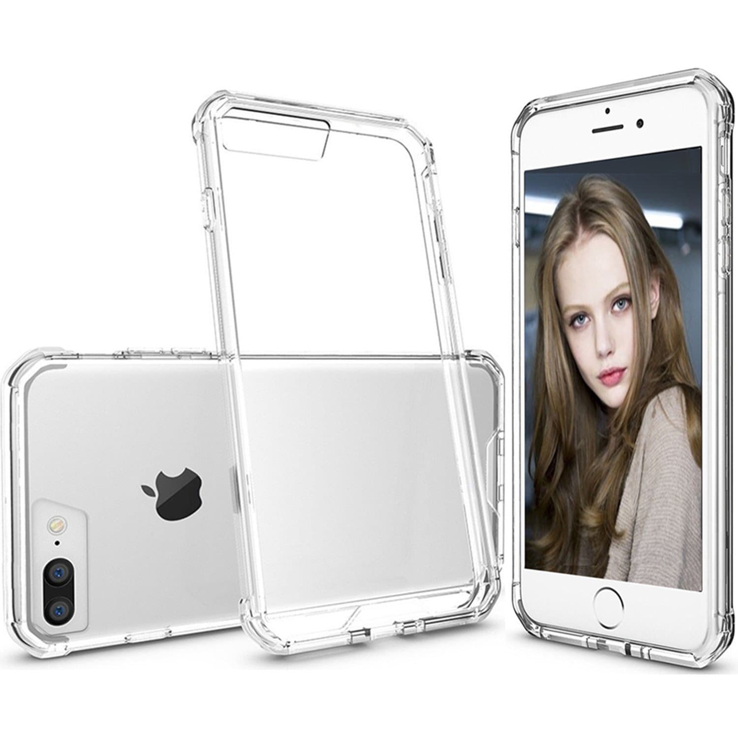 iPhone 7 Plus Case, iPhone 7 Plus Clear Case, BOTXHN Technology Rubber TPU Frame Transparent Clear Hard Back Slim Protective Case Cover for Apple iPhone 7 Plus (5.5 inch) - Crystal Clear