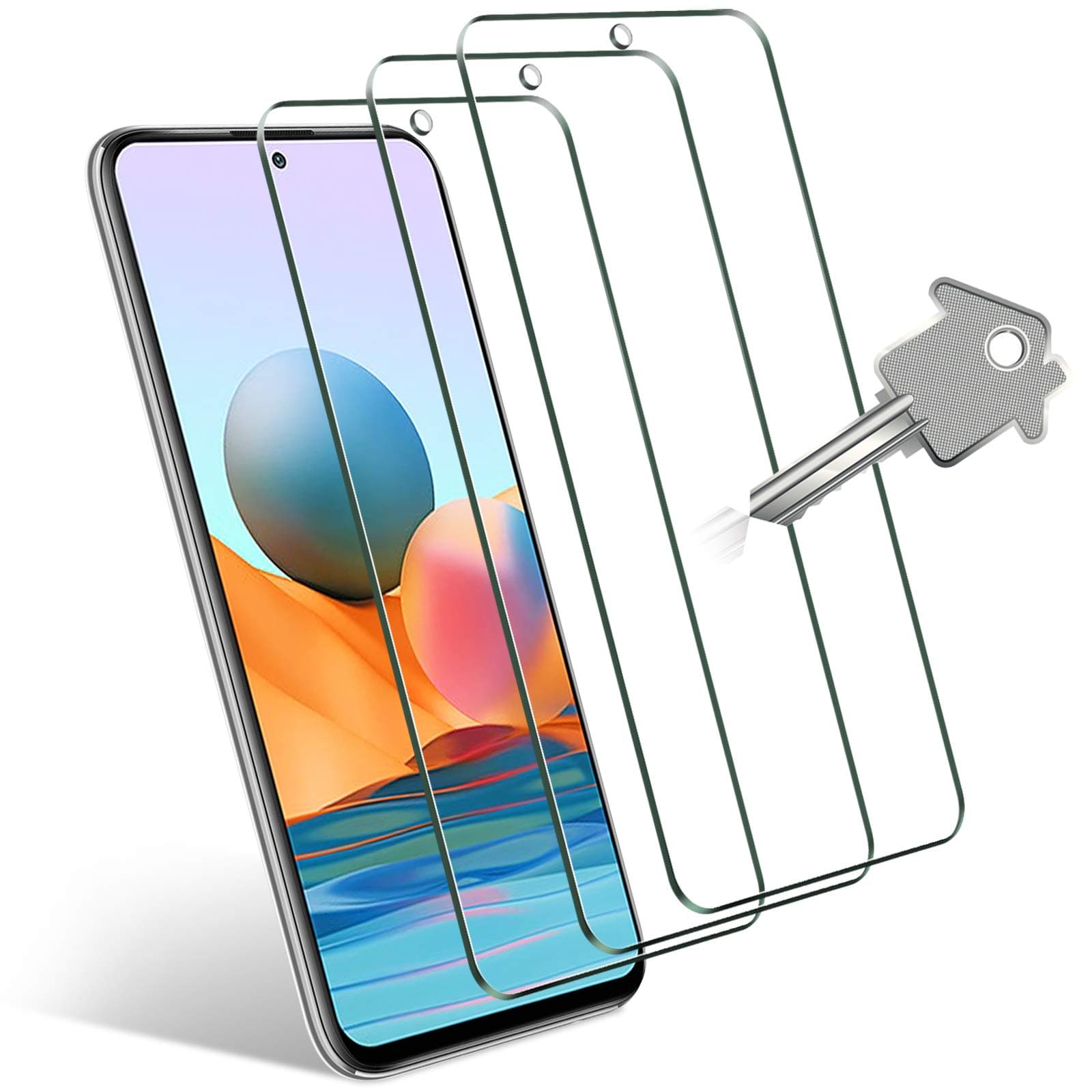 Compatible with Xiaomi Redmi Note 9S/9 Pro/10 Pro Screen Protector, Compatible with Xiaomi Mi 10T Lite 5G Screen Protector, Compatible with Poco X3 NFC/Poco X3 Pro Tempered Glass - 3 Pack