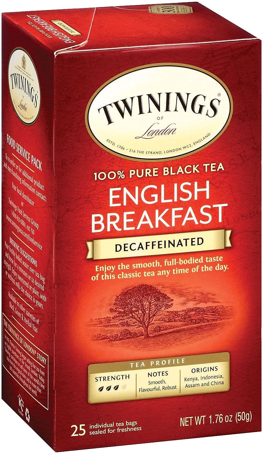 Classics Naturally Decaffeinated English Breakfast Tea -- 25 Count (Pack of 1)